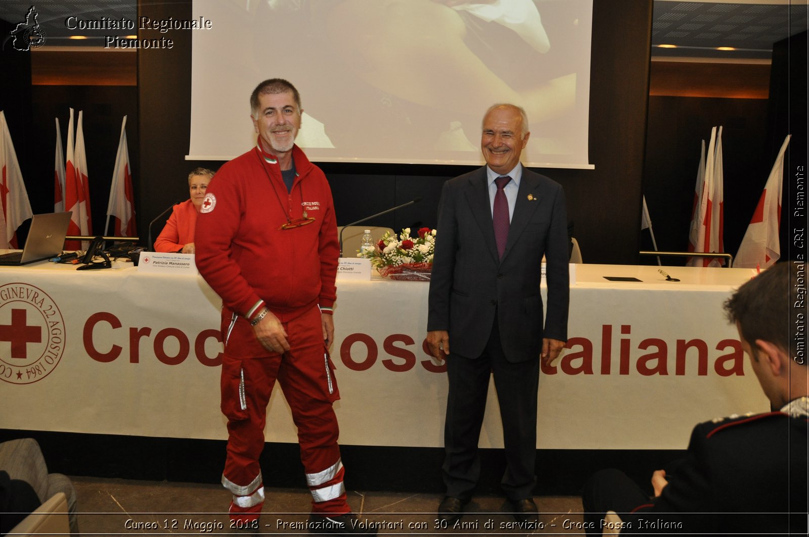 Cuneo 12 Maggio 2018 - Premiazione Volontari con 30 Anni di servizio - Croce Rossa Italiana- Comitato Regionale del Piemonte