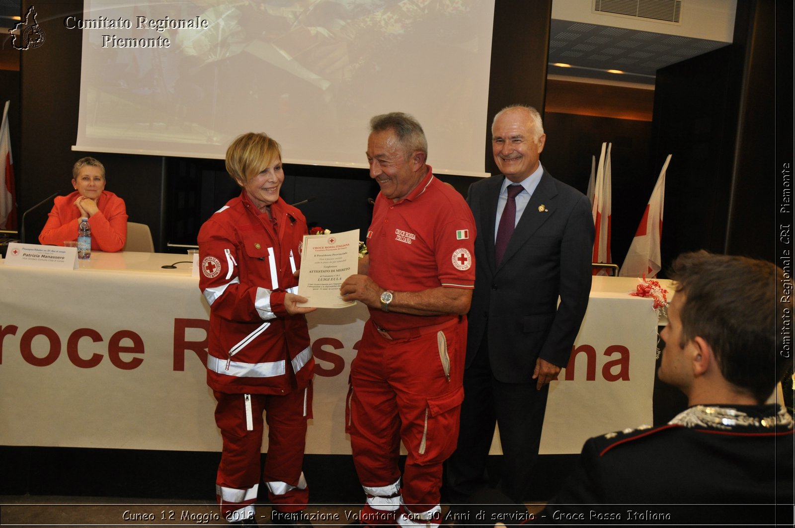 Cuneo 12 Maggio 2018 - Premiazione Volontari con 30 Anni di servizio - Croce Rossa Italiana- Comitato Regionale del Piemonte