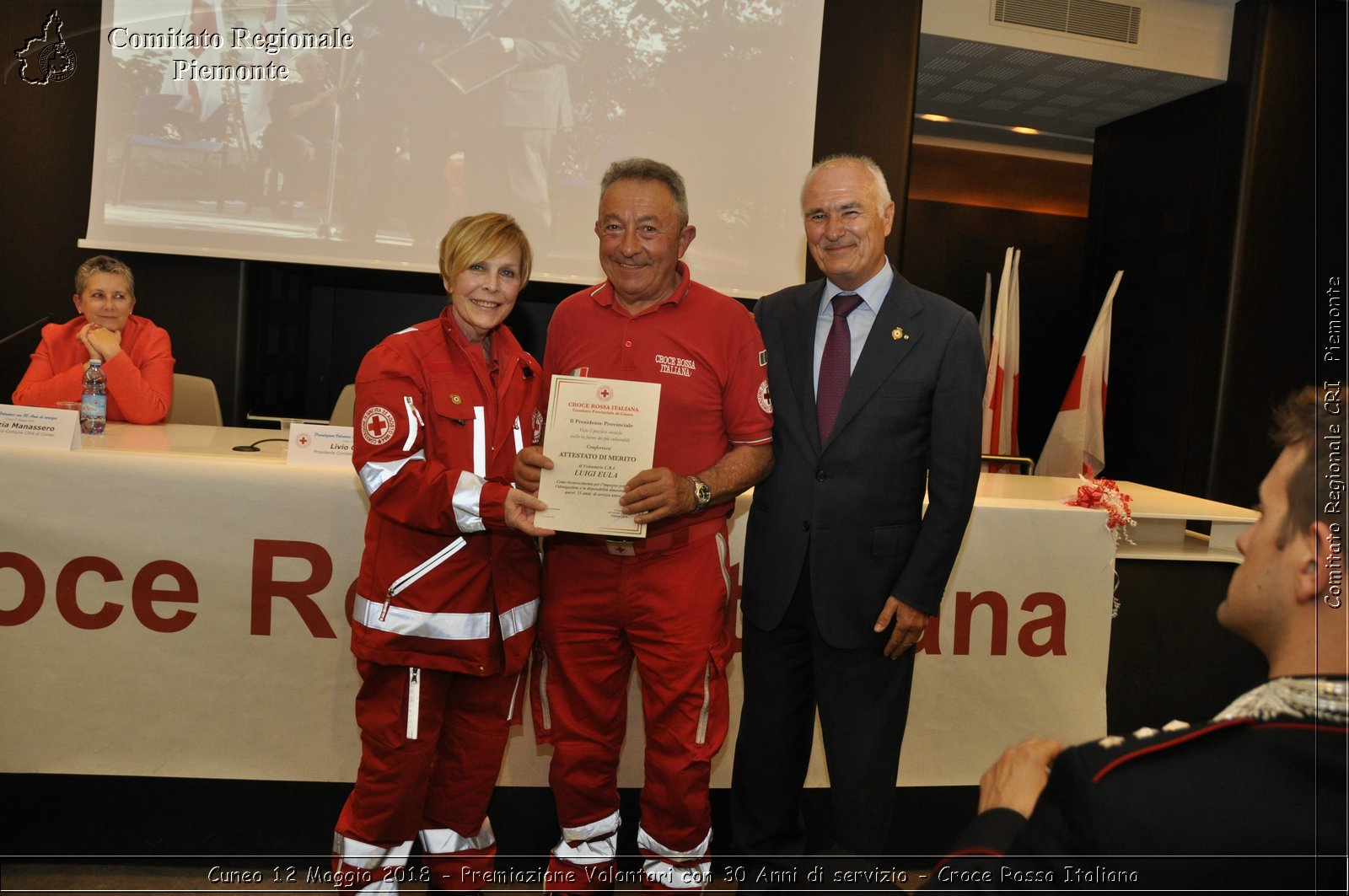 Cuneo 12 Maggio 2018 - Premiazione Volontari con 30 Anni di servizio - Croce Rossa Italiana- Comitato Regionale del Piemonte