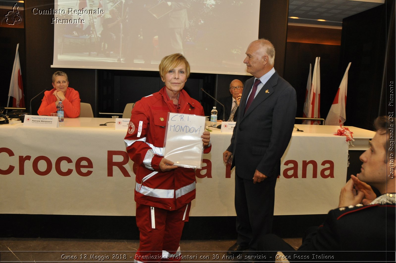 Cuneo 12 Maggio 2018 - Premiazione Volontari con 30 Anni di servizio - Croce Rossa Italiana- Comitato Regionale del Piemonte