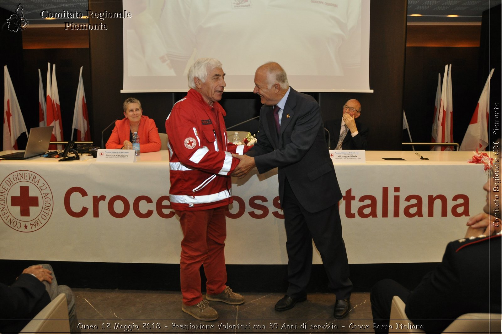 Cuneo 12 Maggio 2018 - Premiazione Volontari con 30 Anni di servizio - Croce Rossa Italiana- Comitato Regionale del Piemonte