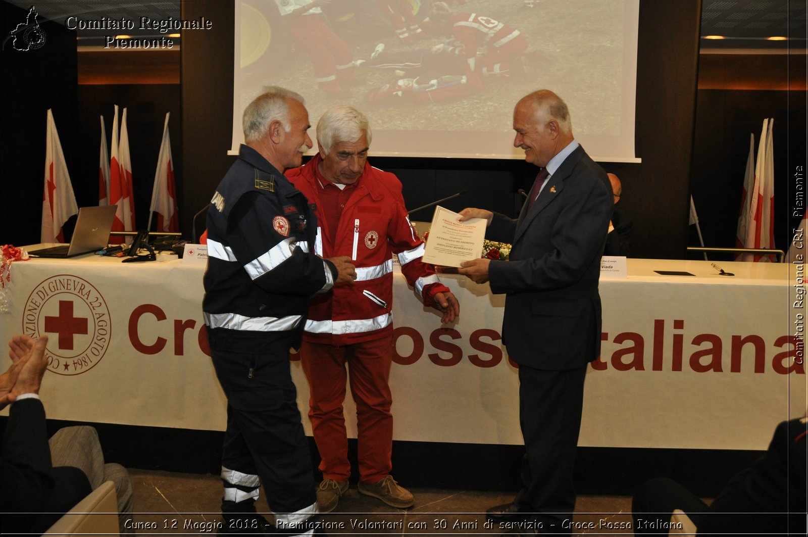 Cuneo 12 Maggio 2018 - Premiazione Volontari con 30 Anni di servizio - Croce Rossa Italiana- Comitato Regionale del Piemonte