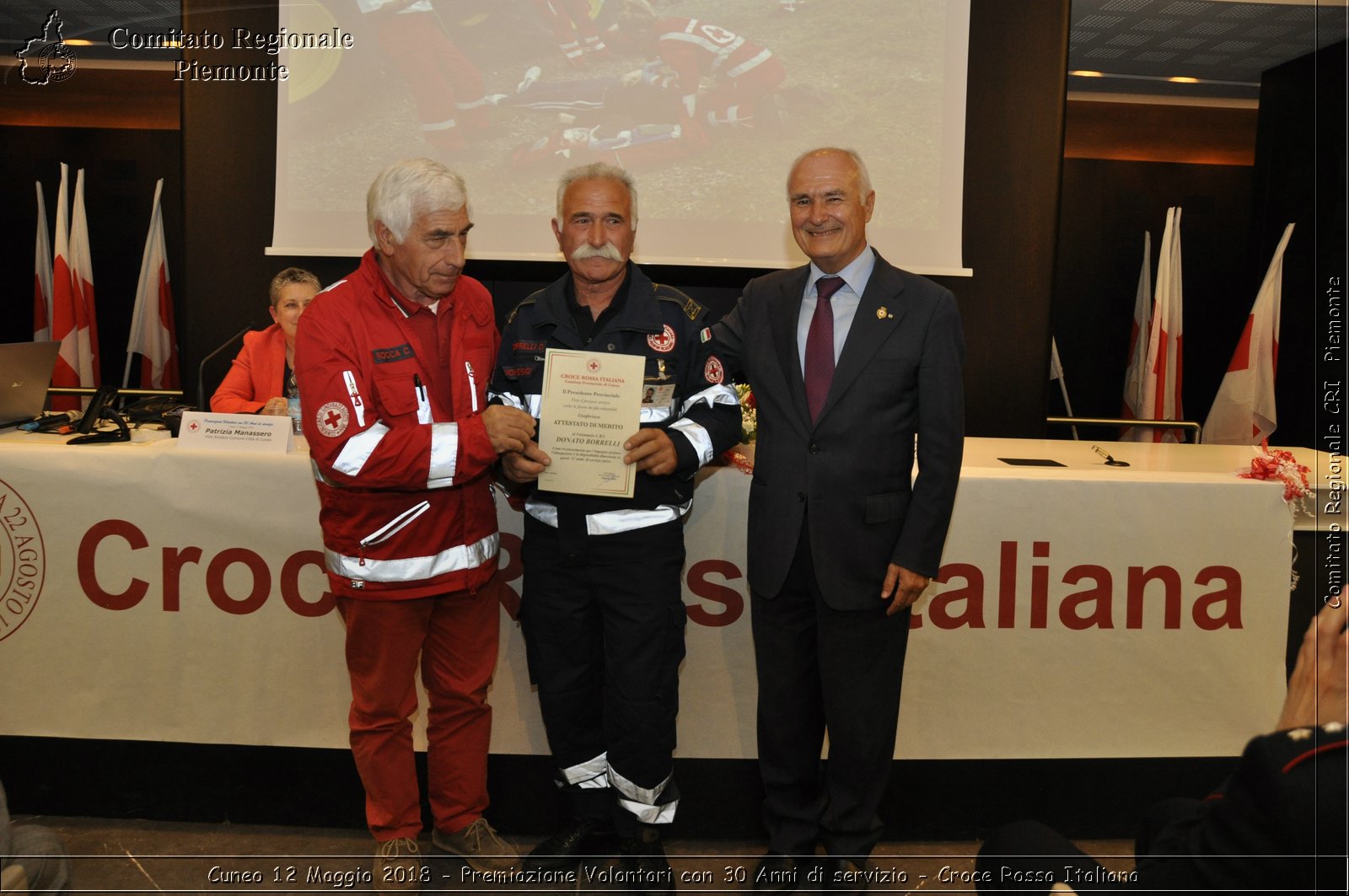 Cuneo 12 Maggio 2018 - Premiazione Volontari con 30 Anni di servizio - Croce Rossa Italiana- Comitato Regionale del Piemonte