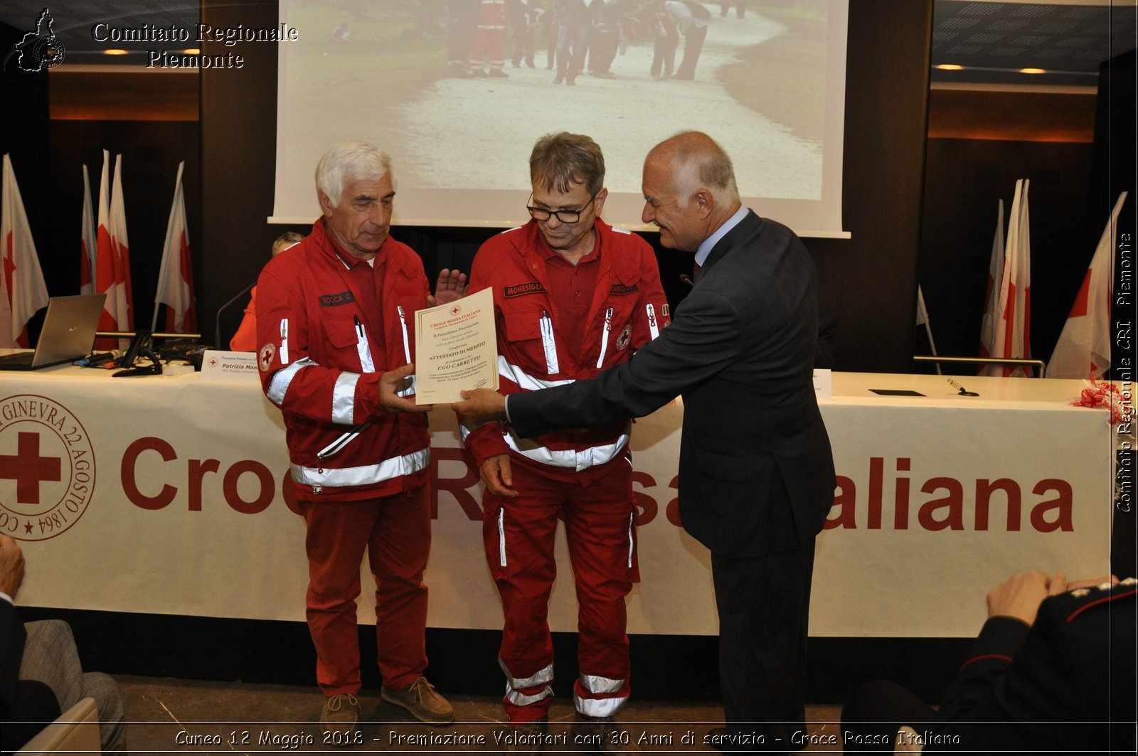 Cuneo 12 Maggio 2018 - Premiazione Volontari con 30 Anni di servizio - Croce Rossa Italiana- Comitato Regionale del Piemonte