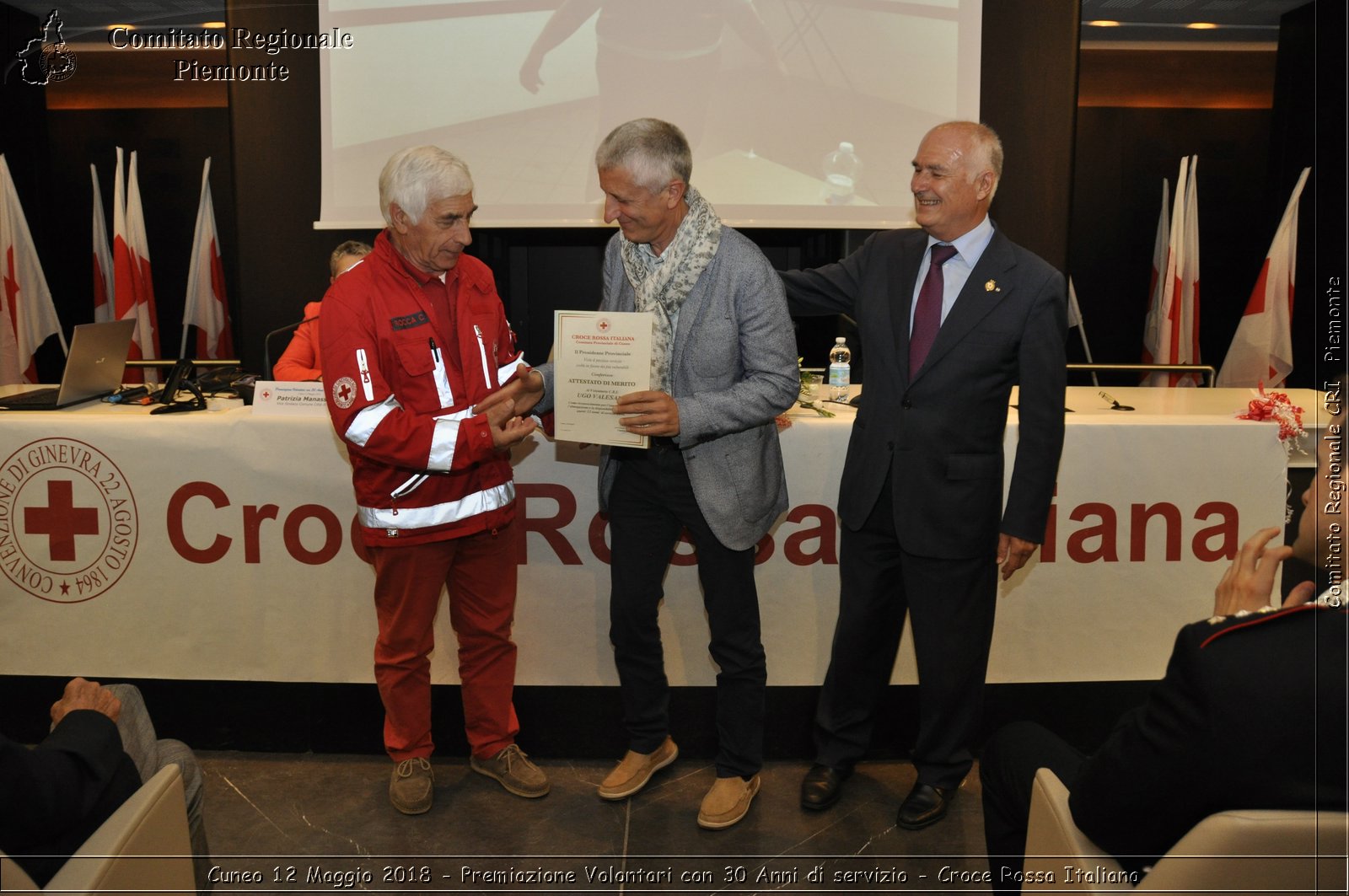 Cuneo 12 Maggio 2018 - Premiazione Volontari con 30 Anni di servizio - Croce Rossa Italiana- Comitato Regionale del Piemonte