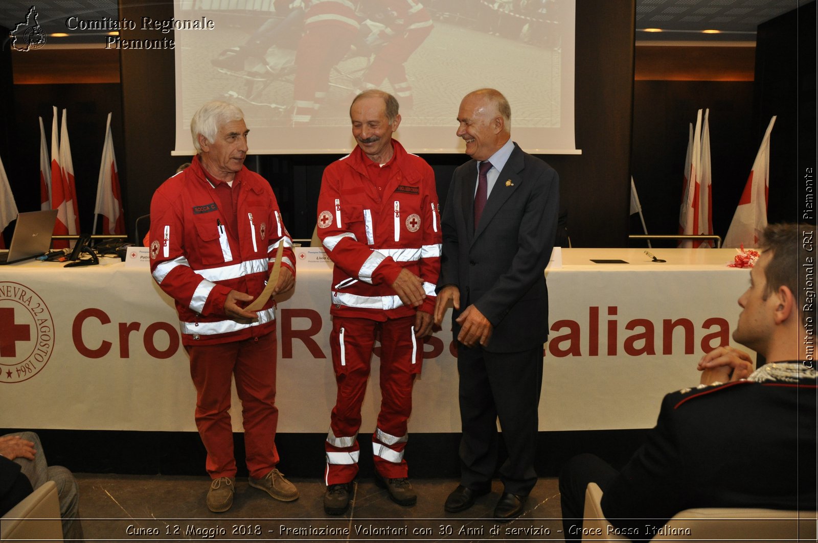 Cuneo 12 Maggio 2018 - Premiazione Volontari con 30 Anni di servizio - Croce Rossa Italiana- Comitato Regionale del Piemonte