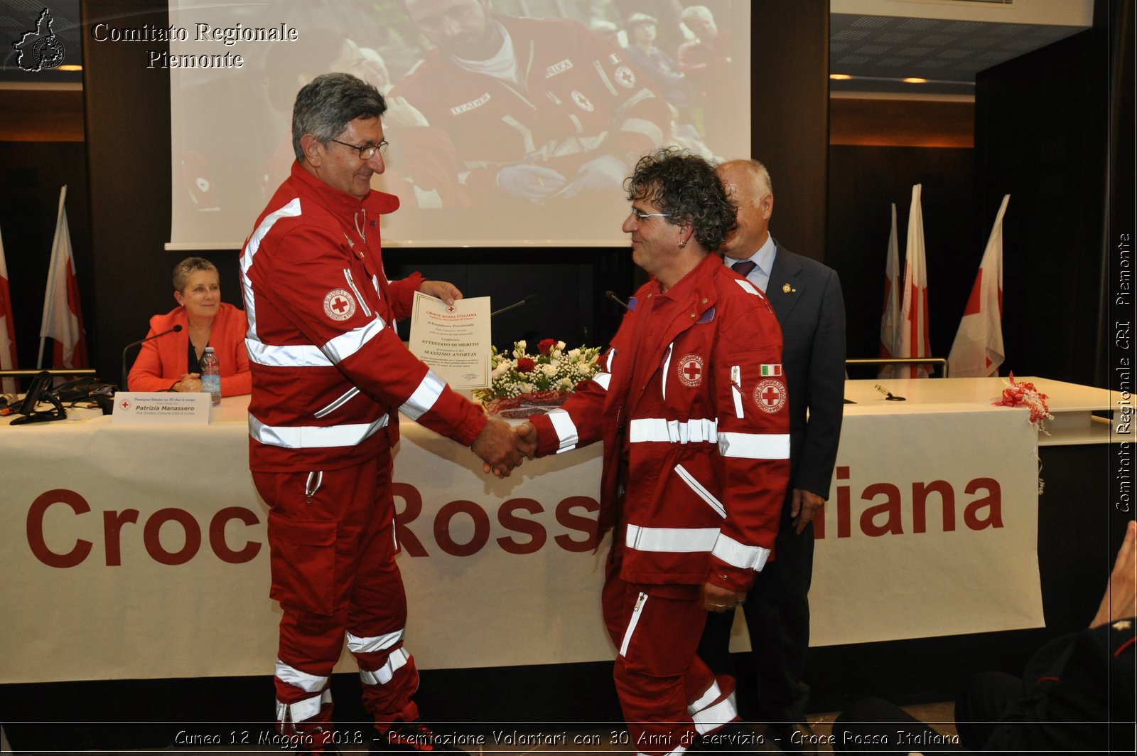 Cuneo 12 Maggio 2018 - Premiazione Volontari con 30 Anni di servizio - Croce Rossa Italiana- Comitato Regionale del Piemonte