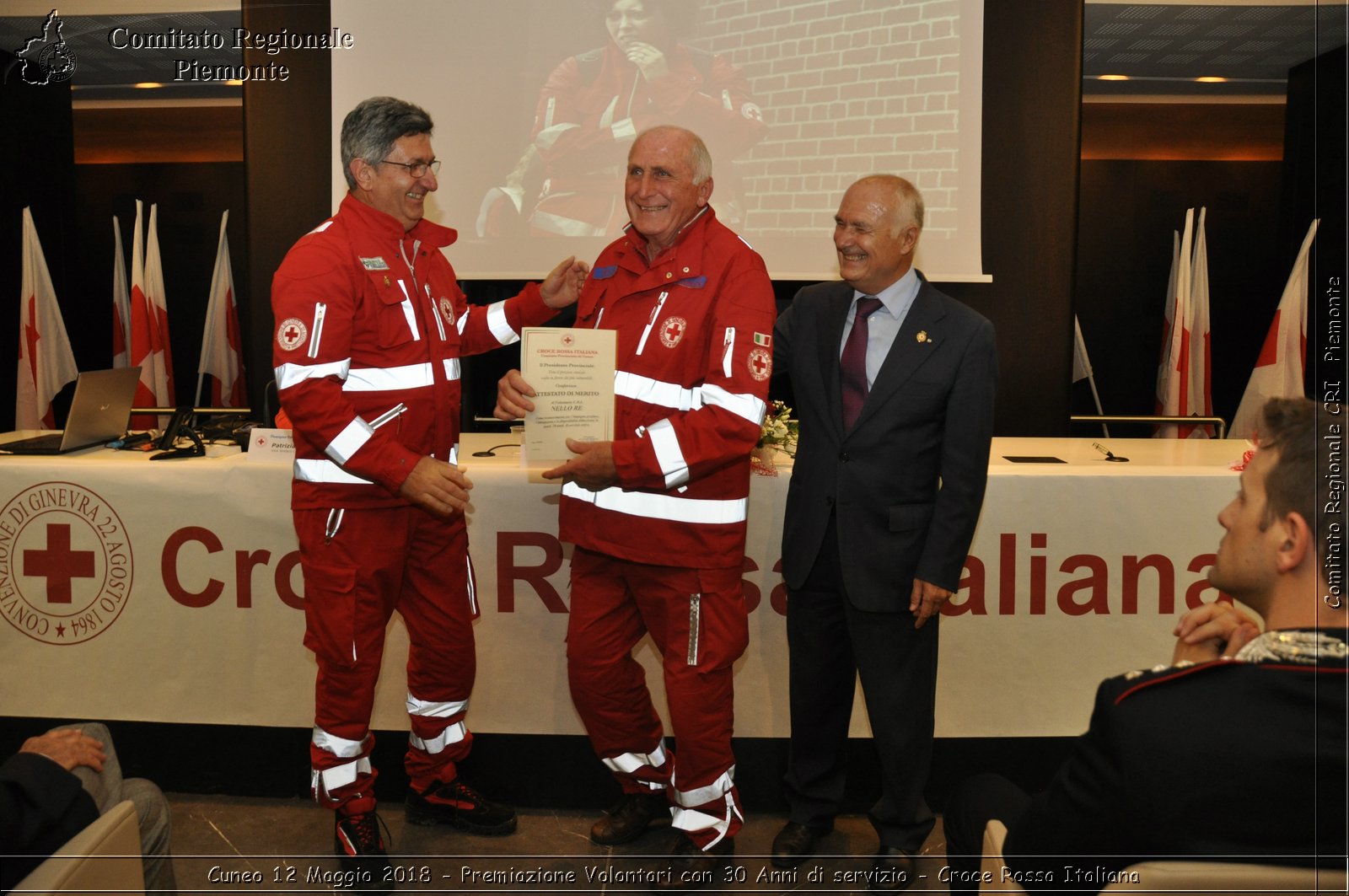 Cuneo 12 Maggio 2018 - Premiazione Volontari con 30 Anni di servizio - Croce Rossa Italiana- Comitato Regionale del Piemonte