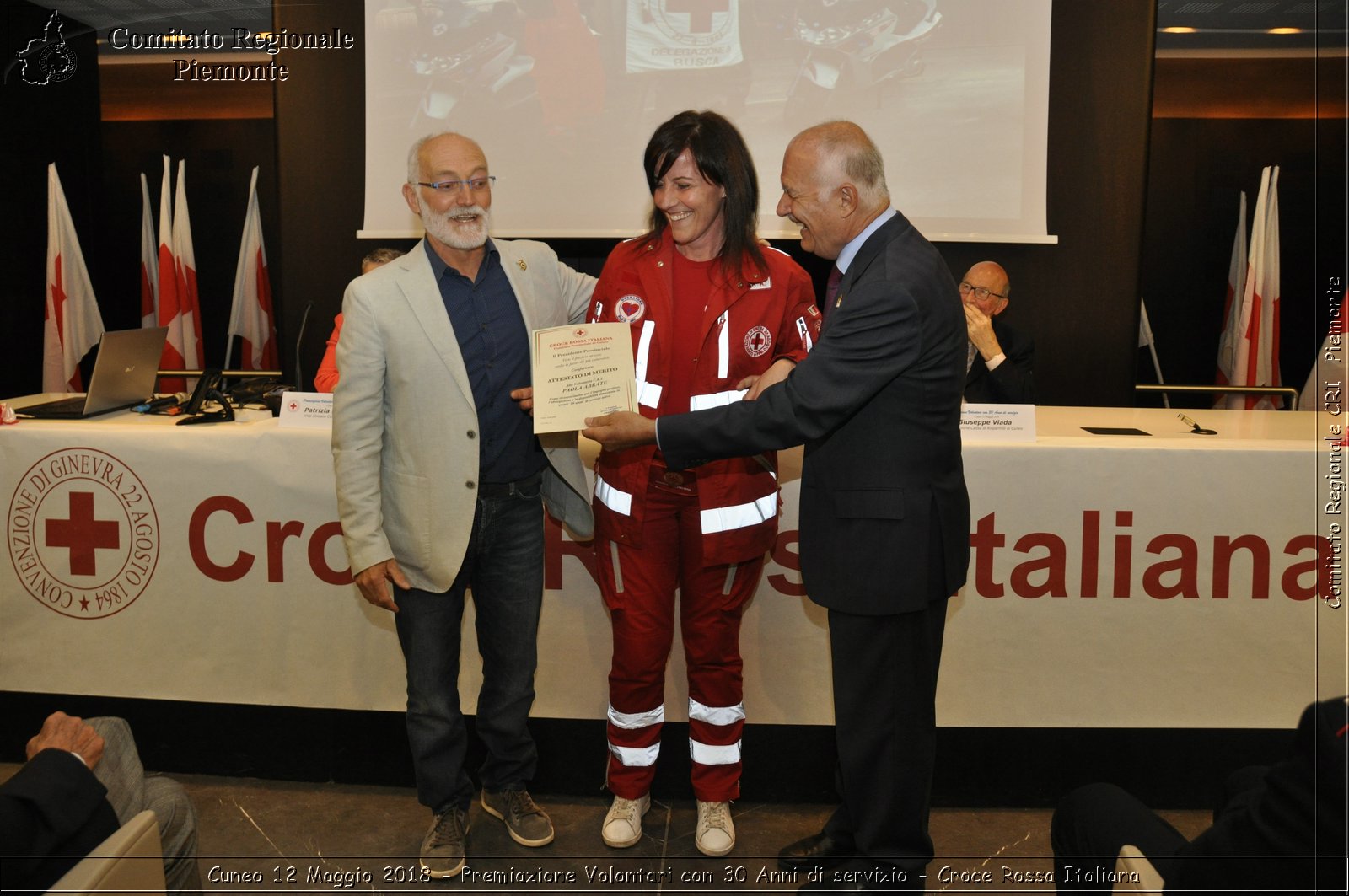 Cuneo 12 Maggio 2018 - Premiazione Volontari con 30 Anni di servizio - Croce Rossa Italiana- Comitato Regionale del Piemonte