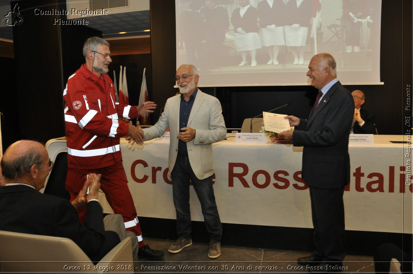 Cuneo 12 Maggio 2018 - Premiazione Volontari con 30 Anni di servizio - Croce Rossa Italiana- Comitato Regionale del Piemonte