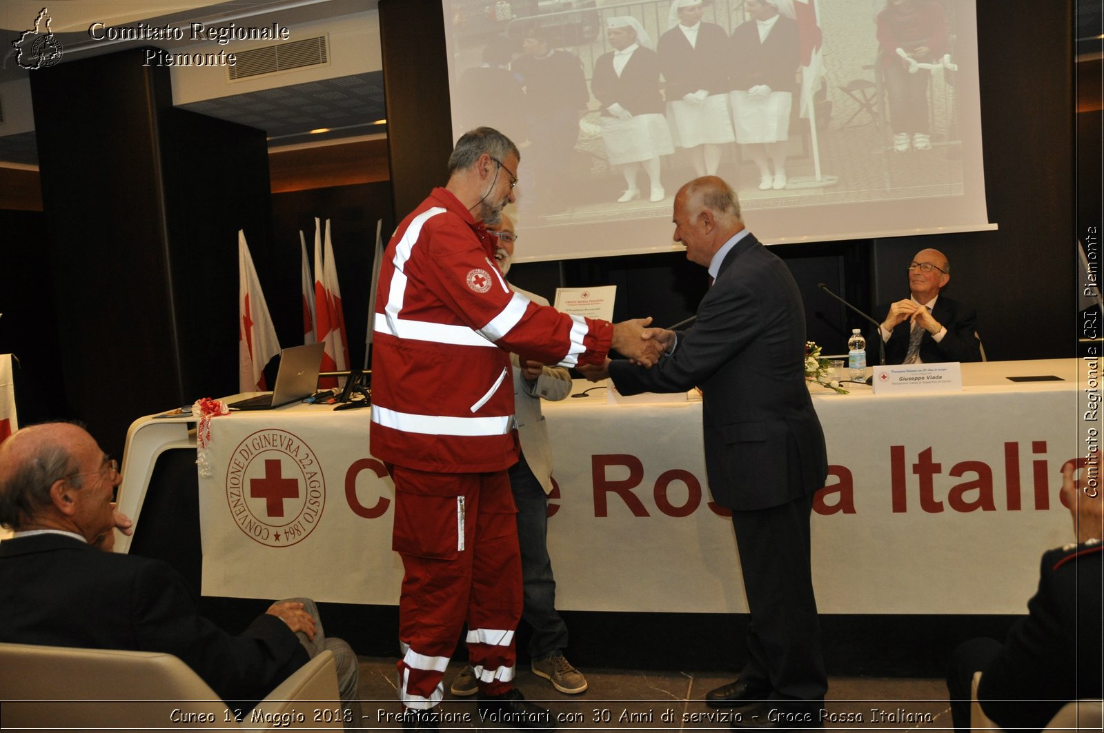 Cuneo 12 Maggio 2018 - Premiazione Volontari con 30 Anni di servizio - Croce Rossa Italiana- Comitato Regionale del Piemonte