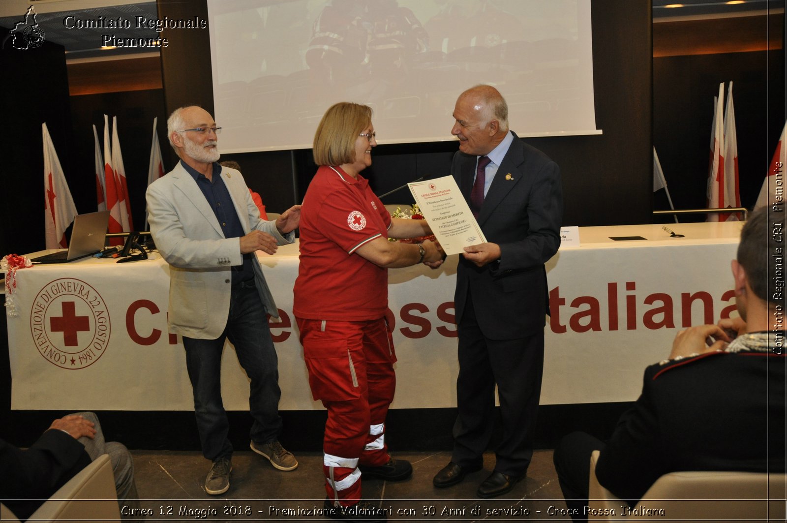 Cuneo 12 Maggio 2018 - Premiazione Volontari con 30 Anni di servizio - Croce Rossa Italiana- Comitato Regionale del Piemonte