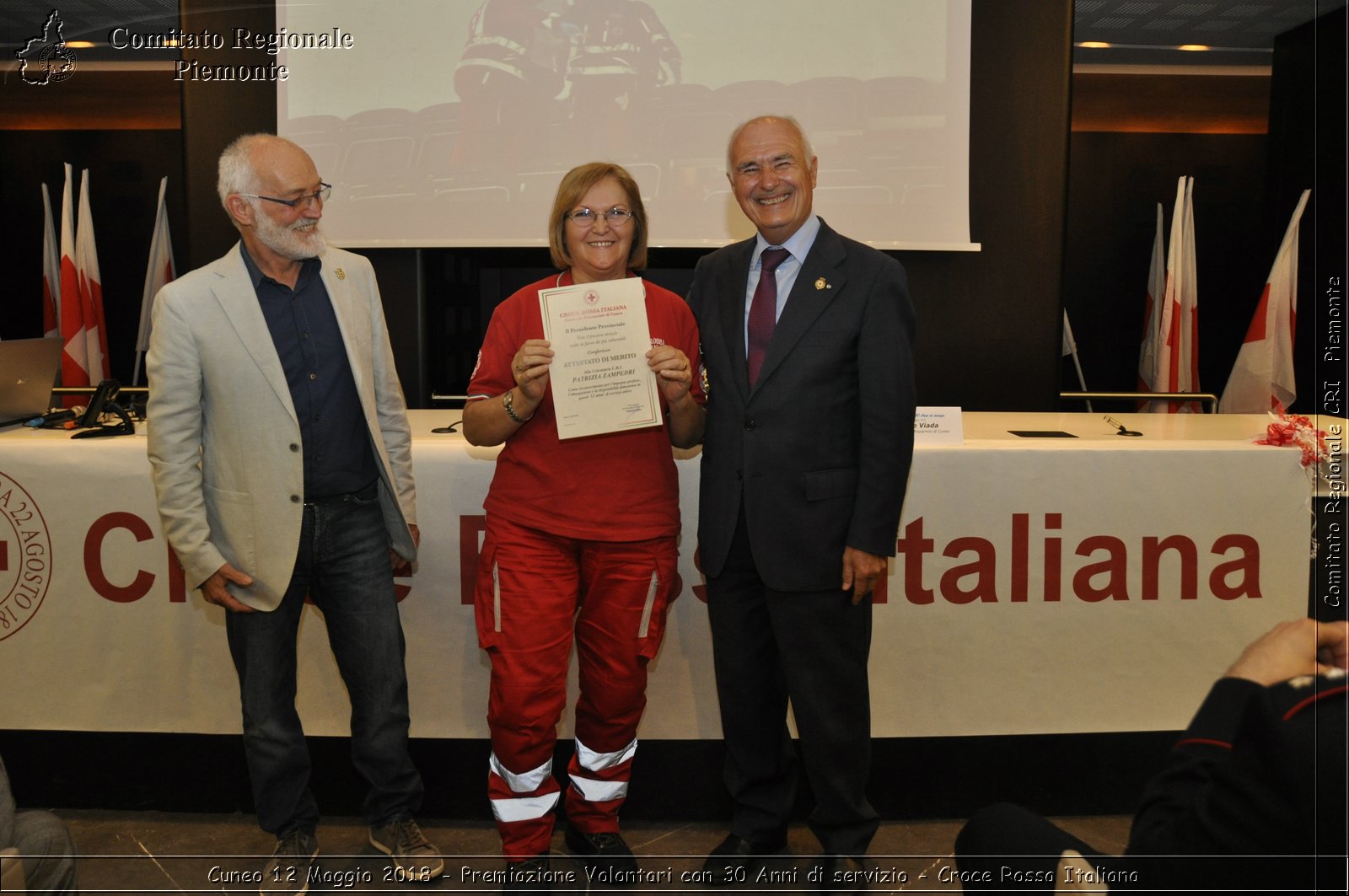 Cuneo 12 Maggio 2018 - Premiazione Volontari con 30 Anni di servizio - Croce Rossa Italiana- Comitato Regionale del Piemonte