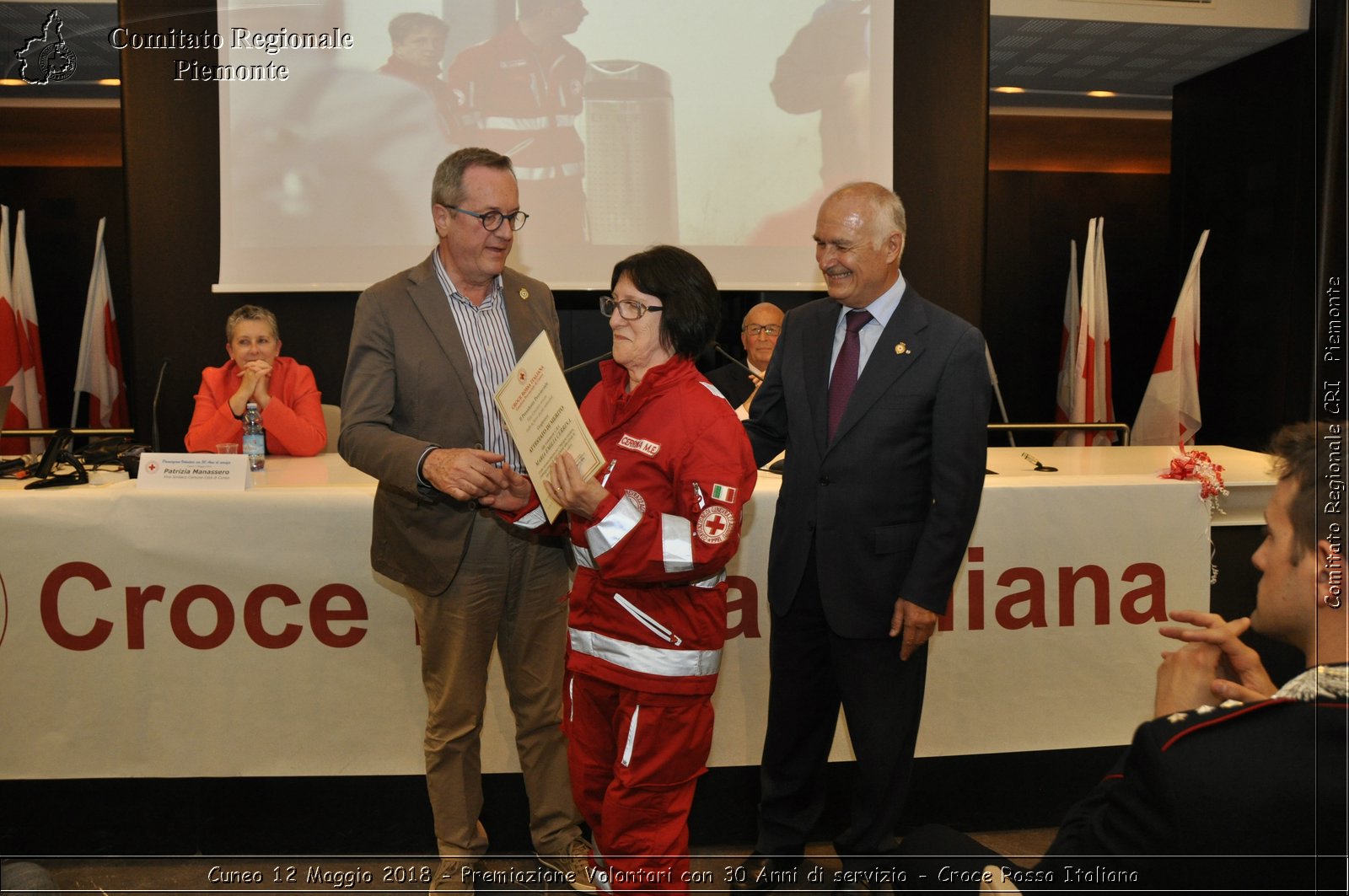 Cuneo 12 Maggio 2018 - Premiazione Volontari con 30 Anni di servizio - Croce Rossa Italiana- Comitato Regionale del Piemonte