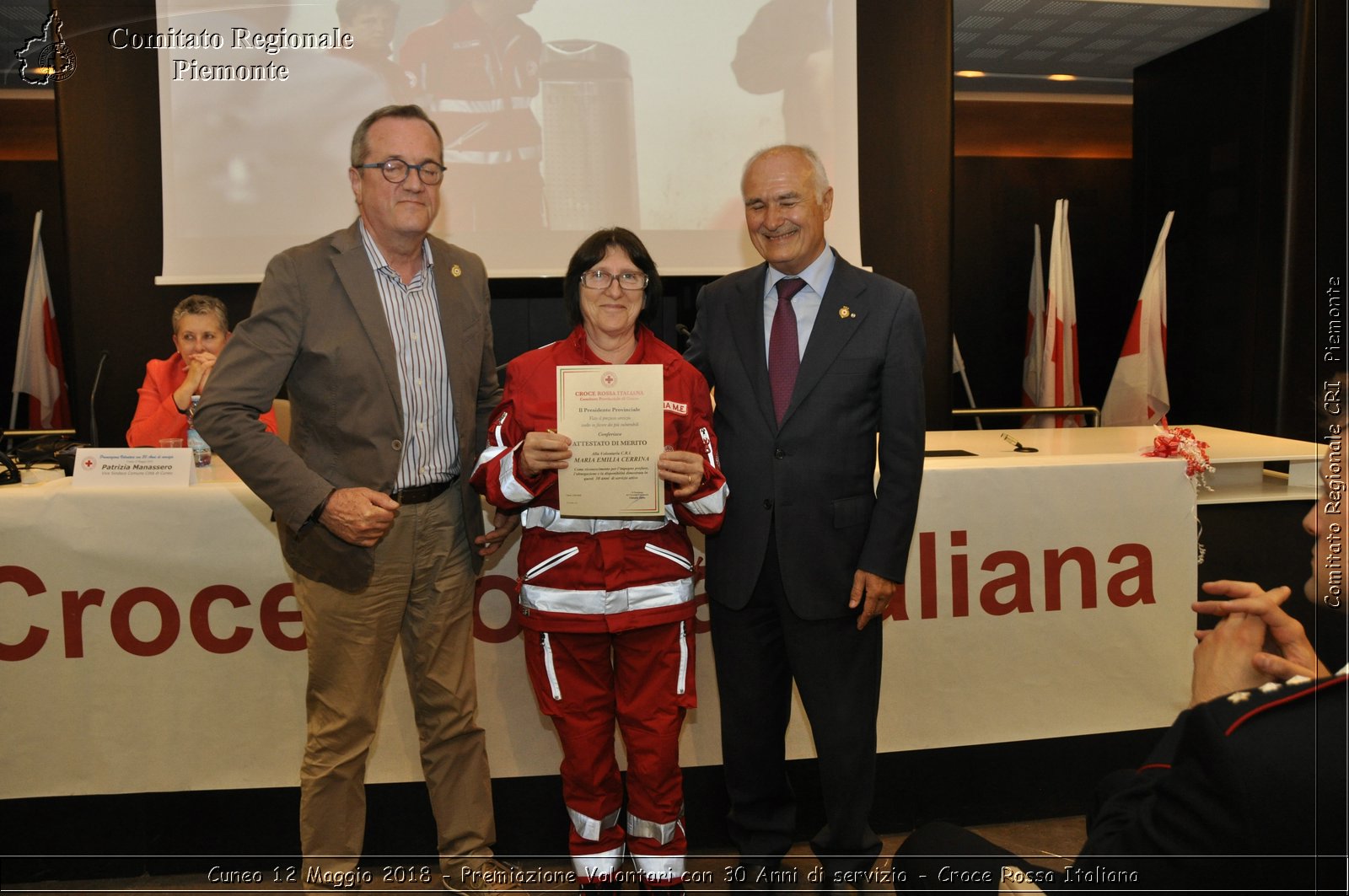 Cuneo 12 Maggio 2018 - Premiazione Volontari con 30 Anni di servizio - Croce Rossa Italiana- Comitato Regionale del Piemonte