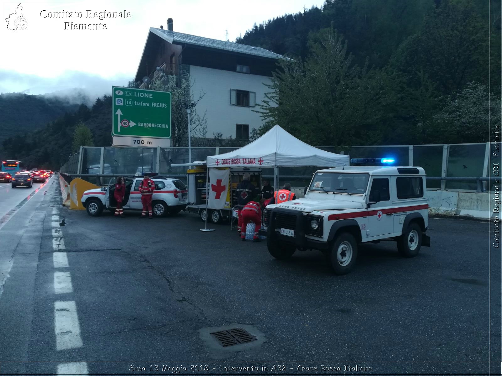 Susa 13 Maggio 2018 - Intervento in A32 - Croce Rossa Italiana- Comitato Regionale del Piemonte