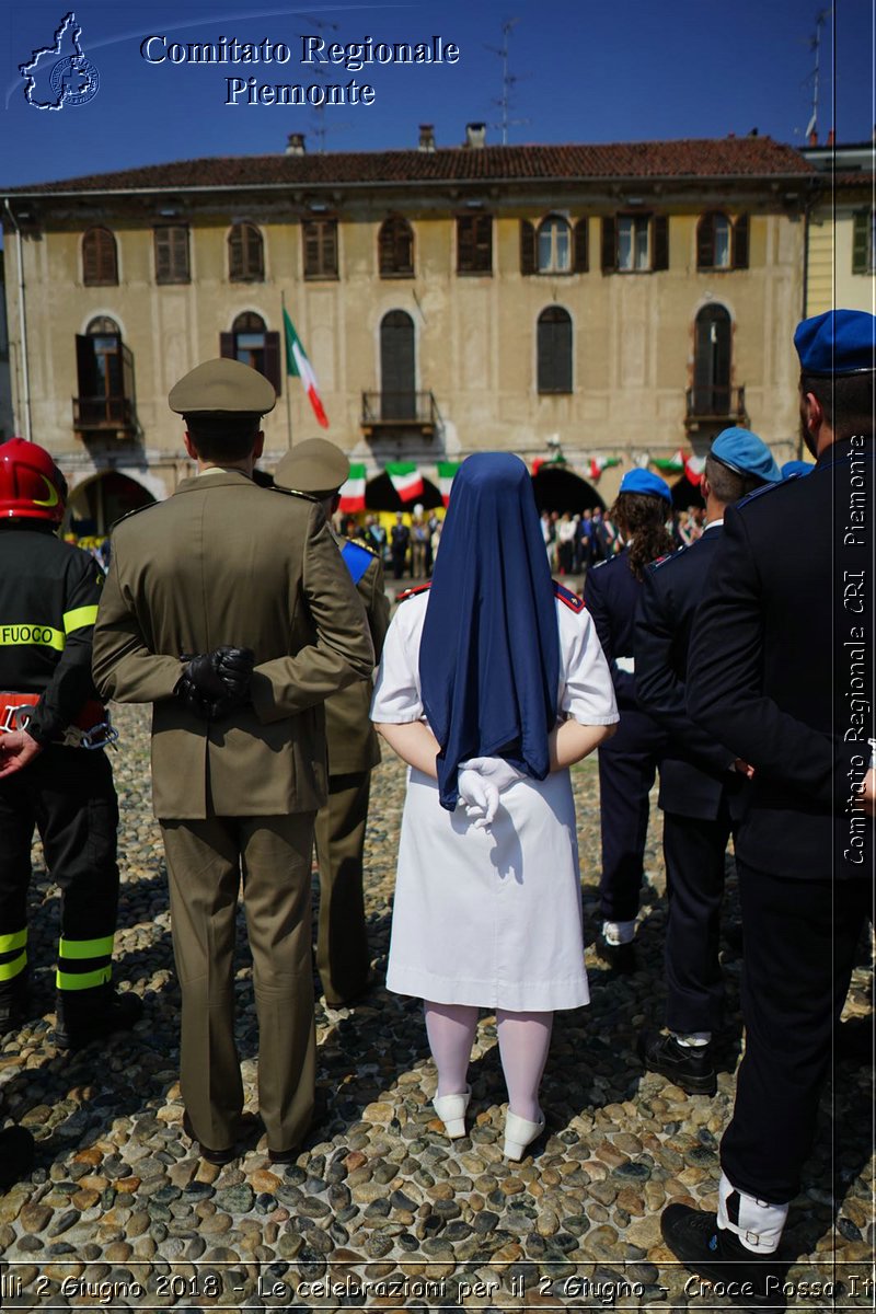 Vercelli 2 Giugno 2018 - Le celebrazioni per il 2 Giugno - Croce Rossa Italiana- Comitato Regionale del Piemonte