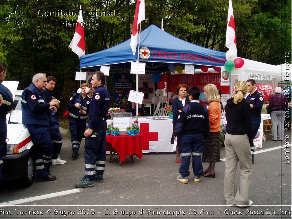 Pino Torinese 4 Giugno 2018 - Il Gruppo di Pino compie 15 Anni - Croce Rossa Italiana- Comitato Regionale del Piemonte