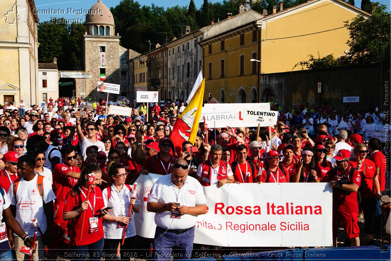 Solferino 23 Giugno 2018 - La Fiaccolata da Solferino a Castiglione - Croce Rossa Italiana- Comitato Regionale del Piemonte