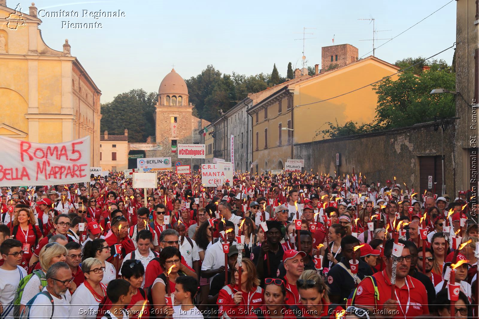 Solferino 23 Giugno 2018 - La Fiaccolata da Solferino a Castiglione - Croce Rossa Italiana- Comitato Regionale del Piemonte