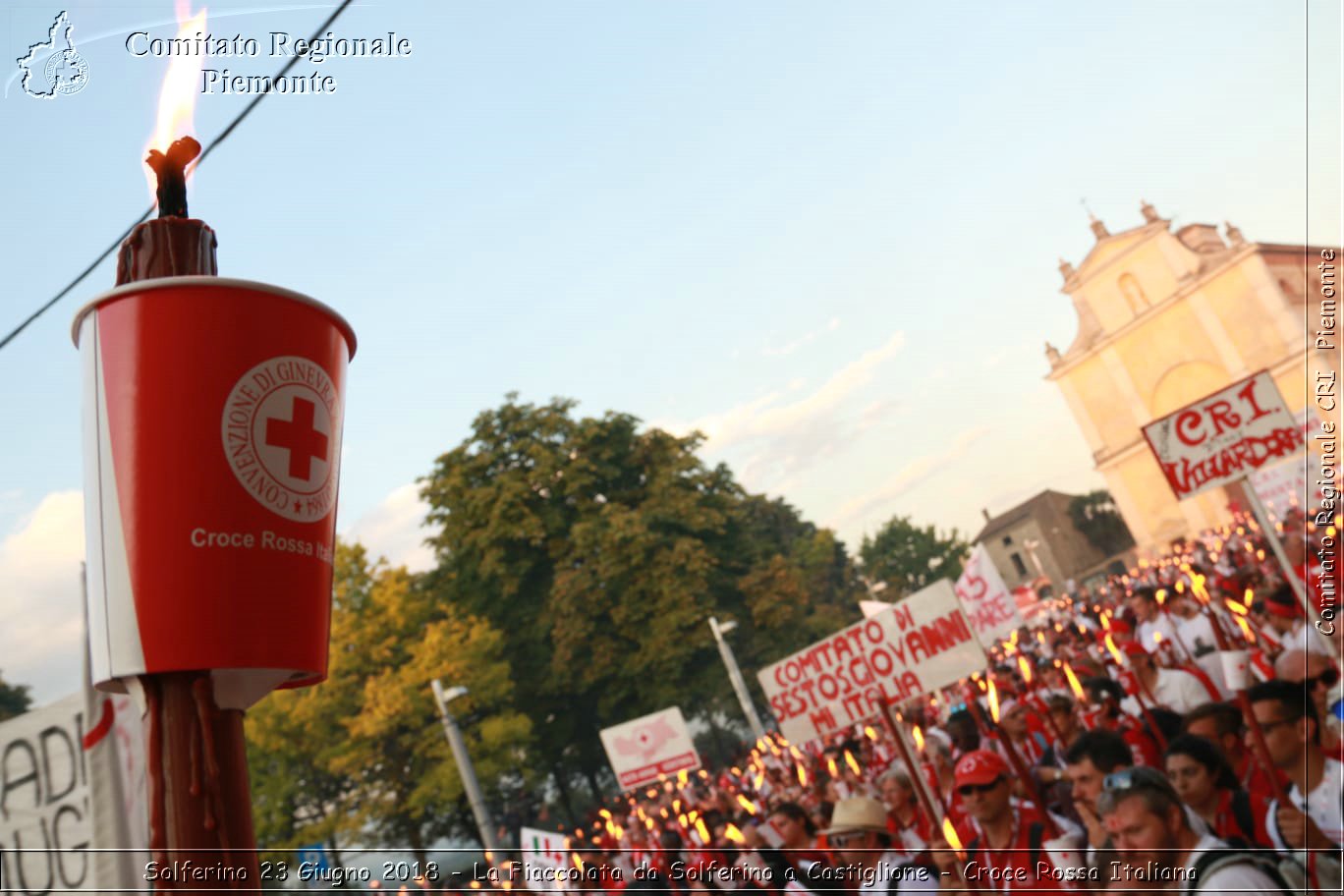 Solferino 23 Giugno 2018 - La Fiaccolata da Solferino a Castiglione - Croce Rossa Italiana- Comitato Regionale del Piemonte