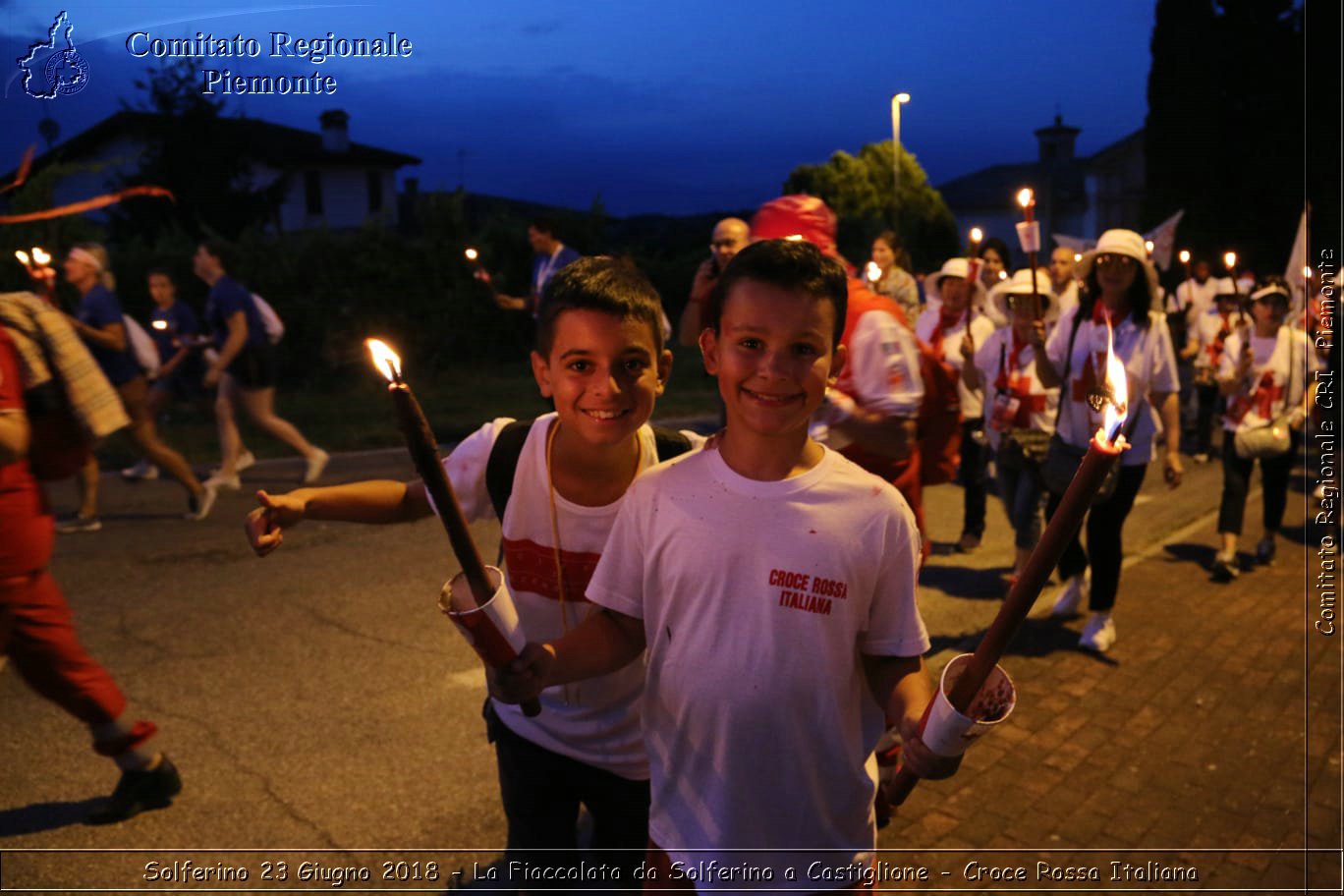 Solferino 23 Giugno 2018 - La Fiaccolata da Solferino a Castiglione - Croce Rossa Italiana- Comitato Regionale del Piemonte