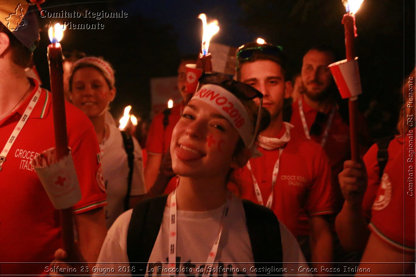 Solferino 23 Giugno 2018 - La Fiaccolata da Solferino a Castiglione - Croce Rossa Italiana- Comitato Regionale del Piemonte