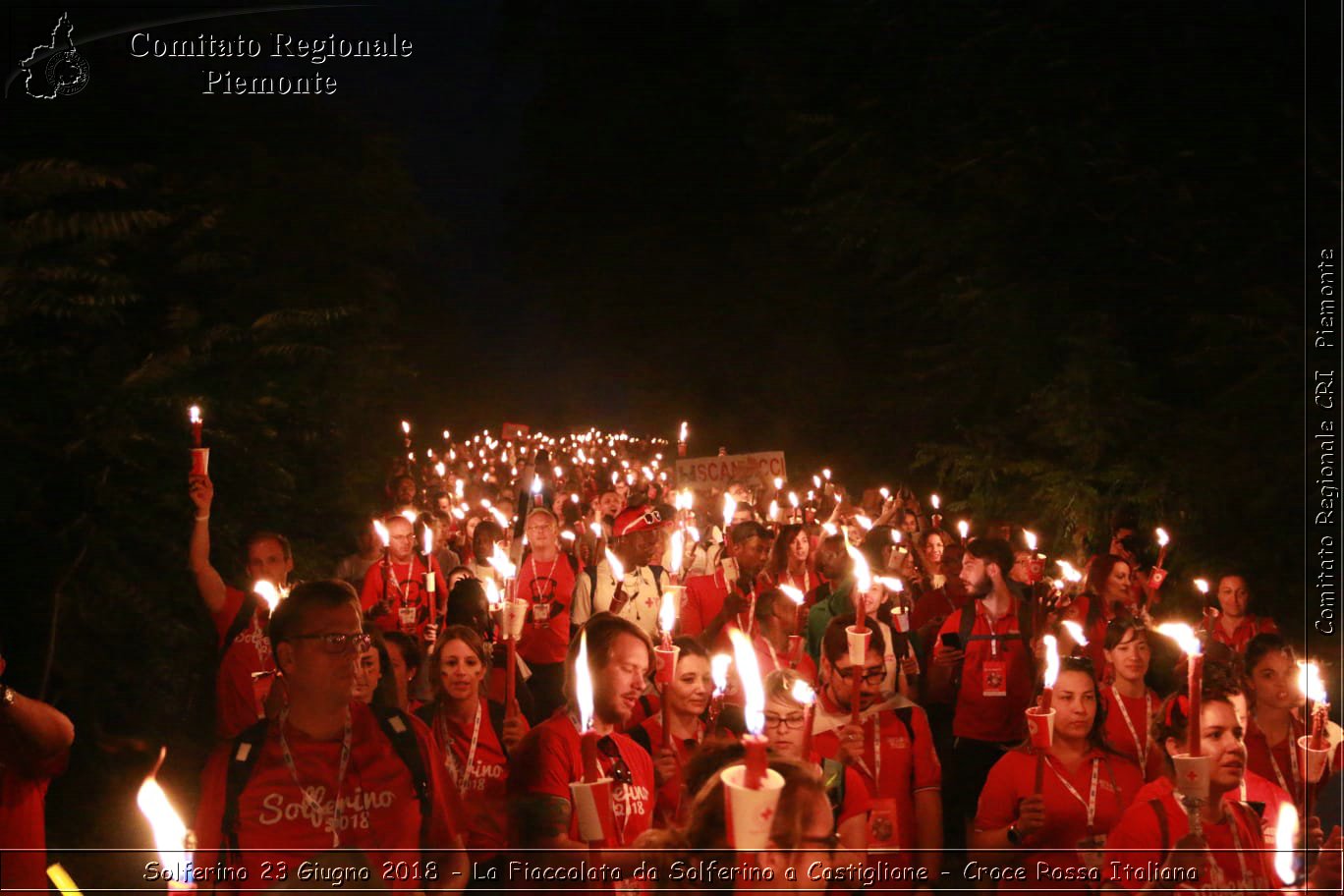 Solferino 23 Giugno 2018 - La Fiaccolata da Solferino a Castiglione - Croce Rossa Italiana- Comitato Regionale del Piemonte