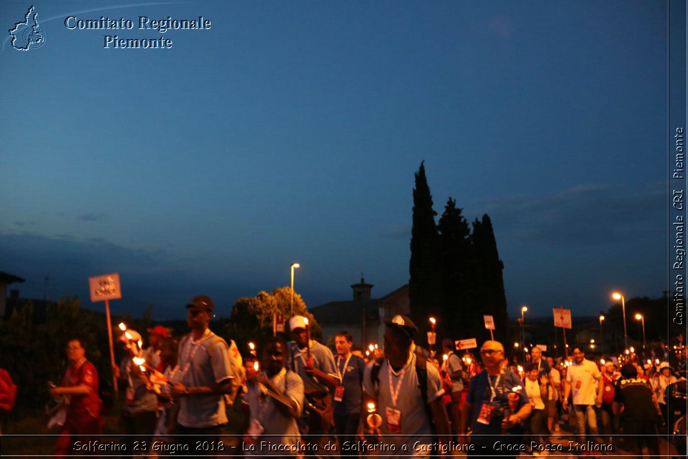 Solferino 23 Giugno 2018 - La Fiaccolata da Solferino a Castiglione - Croce Rossa Italiana- Comitato Regionale del Piemonte