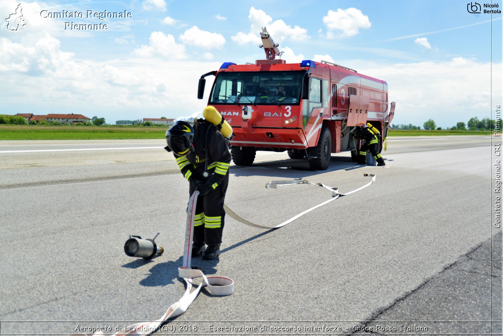 Aeroporto di Levaldigi (CN) 2018 - Esercitazione di Soccorso interforze - Croce Rossa Italiana- Comitato Regionale del Piemonte