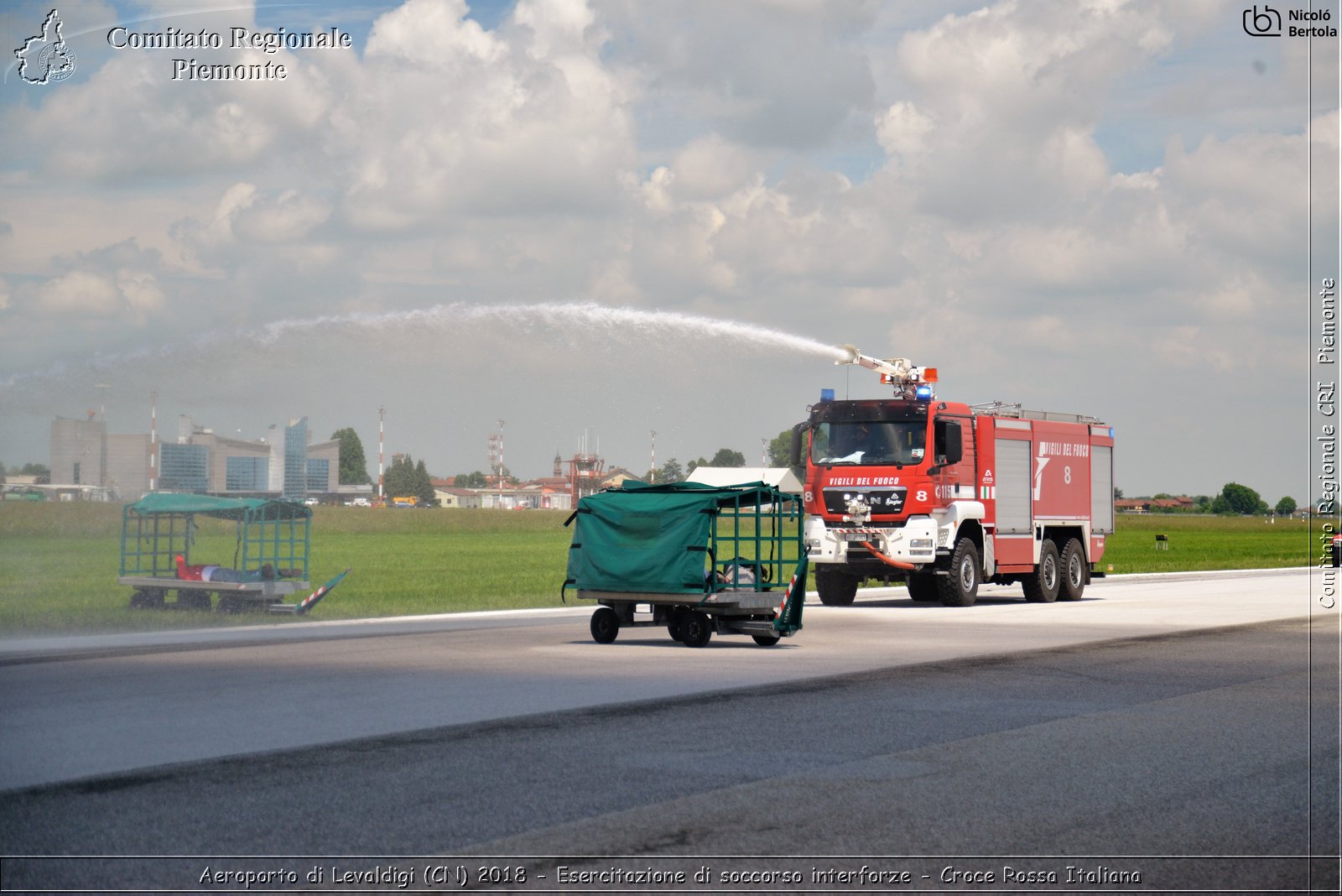 Aeroporto di Levaldigi (CN) 2018 - Esercitazione di Soccorso interforze - Croce Rossa Italiana- Comitato Regionale del Piemonte