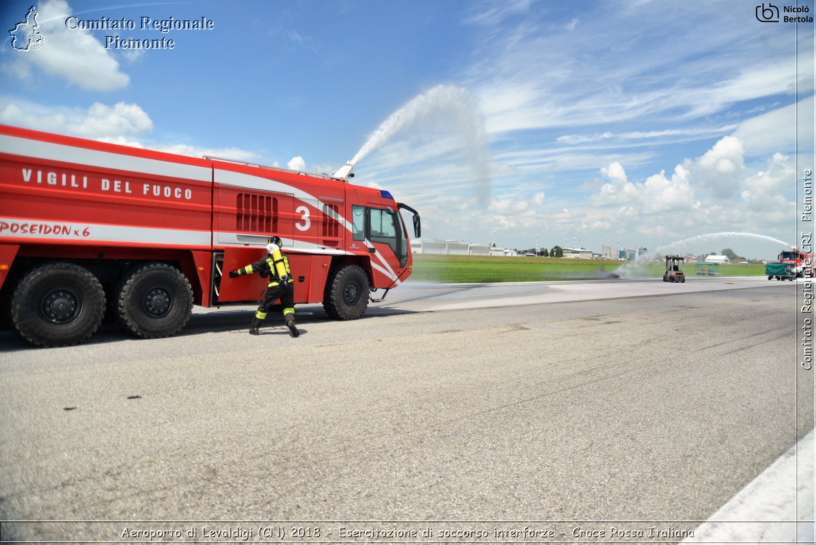 Aeroporto di Levaldigi (CN) 2018 - Esercitazione di Soccorso interforze - Croce Rossa Italiana- Comitato Regionale del Piemonte