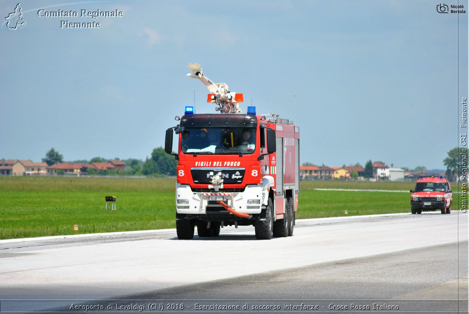 Aeroporto di Levaldigi (CN) 2018 - Esercitazione di Soccorso interforze - Croce Rossa Italiana- Comitato Regionale del Piemonte