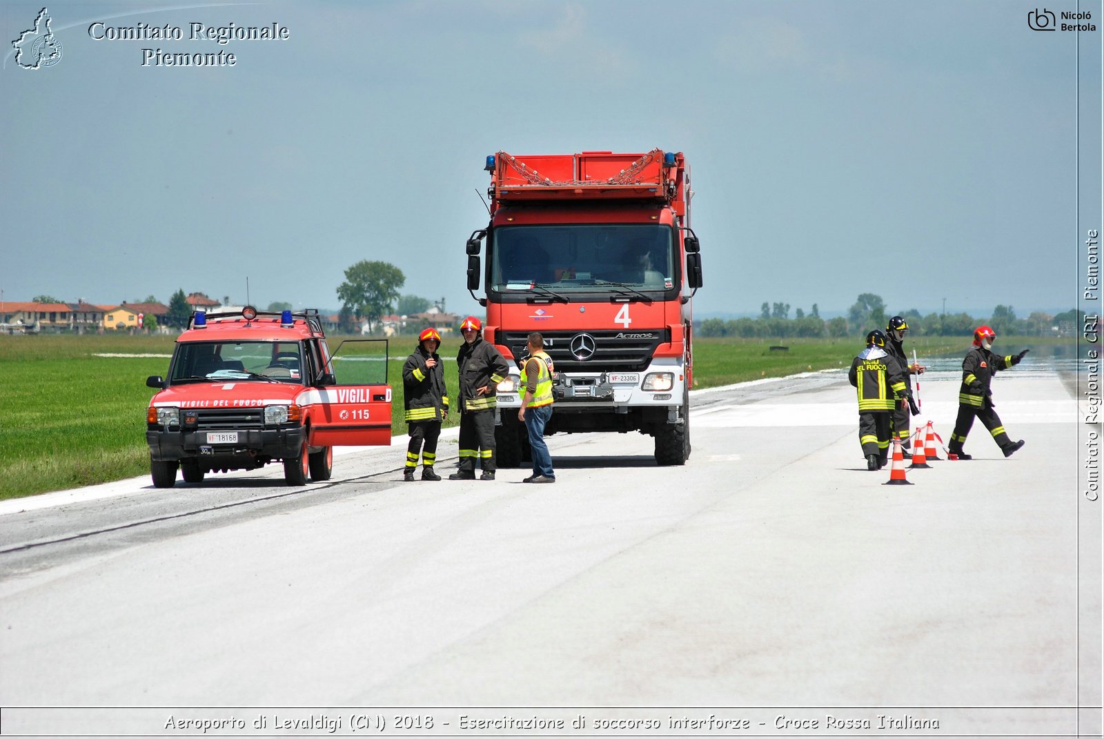 Aeroporto di Levaldigi (CN) 2018 - Esercitazione di Soccorso interforze - Croce Rossa Italiana- Comitato Regionale del Piemonte