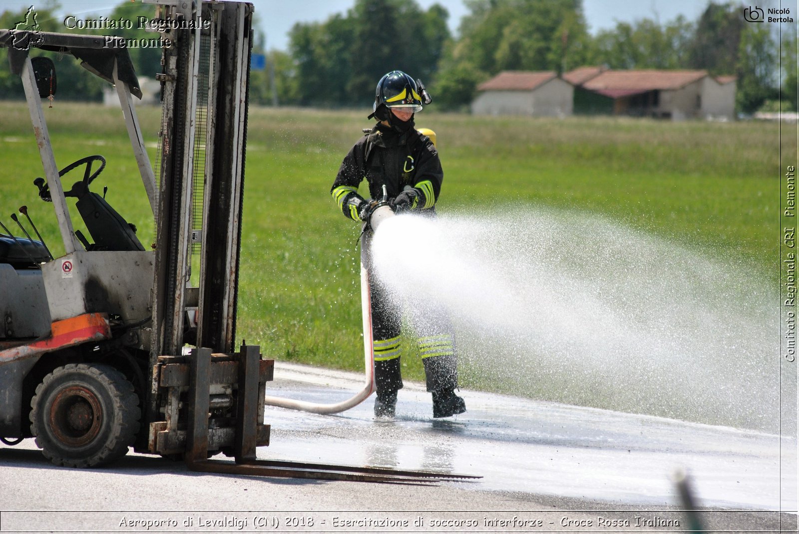 Aeroporto di Levaldigi (CN) 2018 - Esercitazione di Soccorso interforze - Croce Rossa Italiana- Comitato Regionale del Piemonte