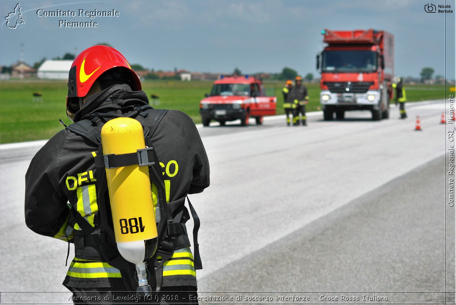 Aeroporto di Levaldigi (CN) 2018 - Esercitazione di Soccorso interforze - Croce Rossa Italiana- Comitato Regionale del Piemonte