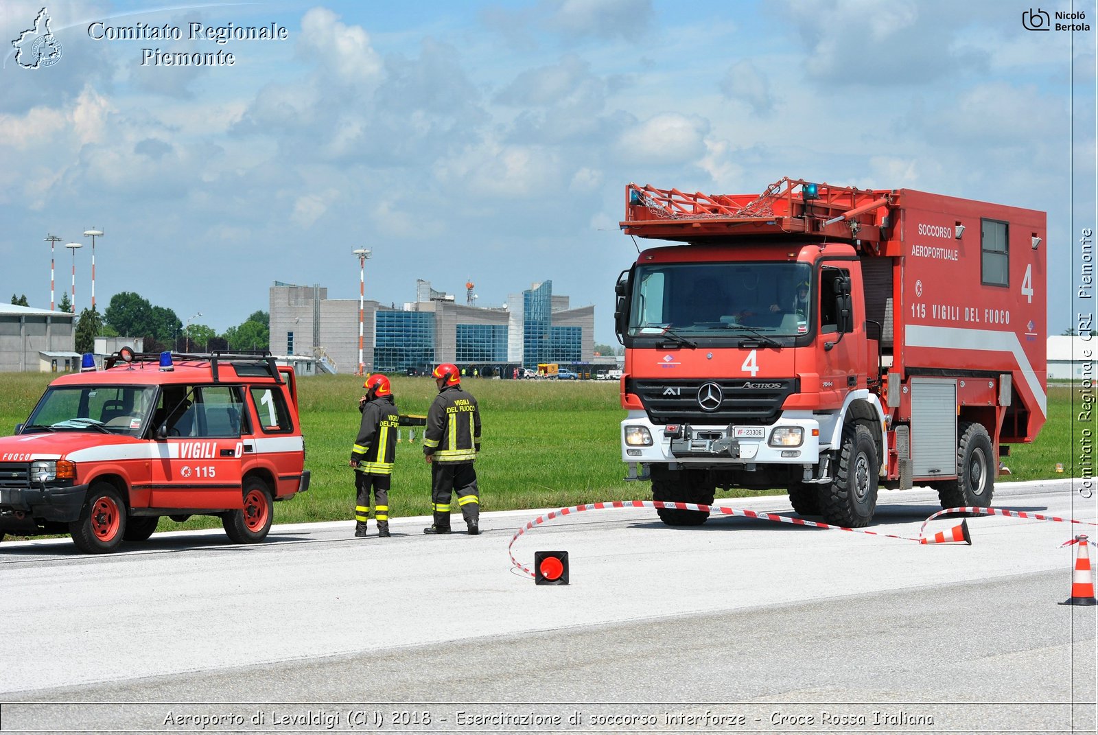 Aeroporto di Levaldigi (CN) 2018 - Esercitazione di Soccorso interforze - Croce Rossa Italiana- Comitato Regionale del Piemonte