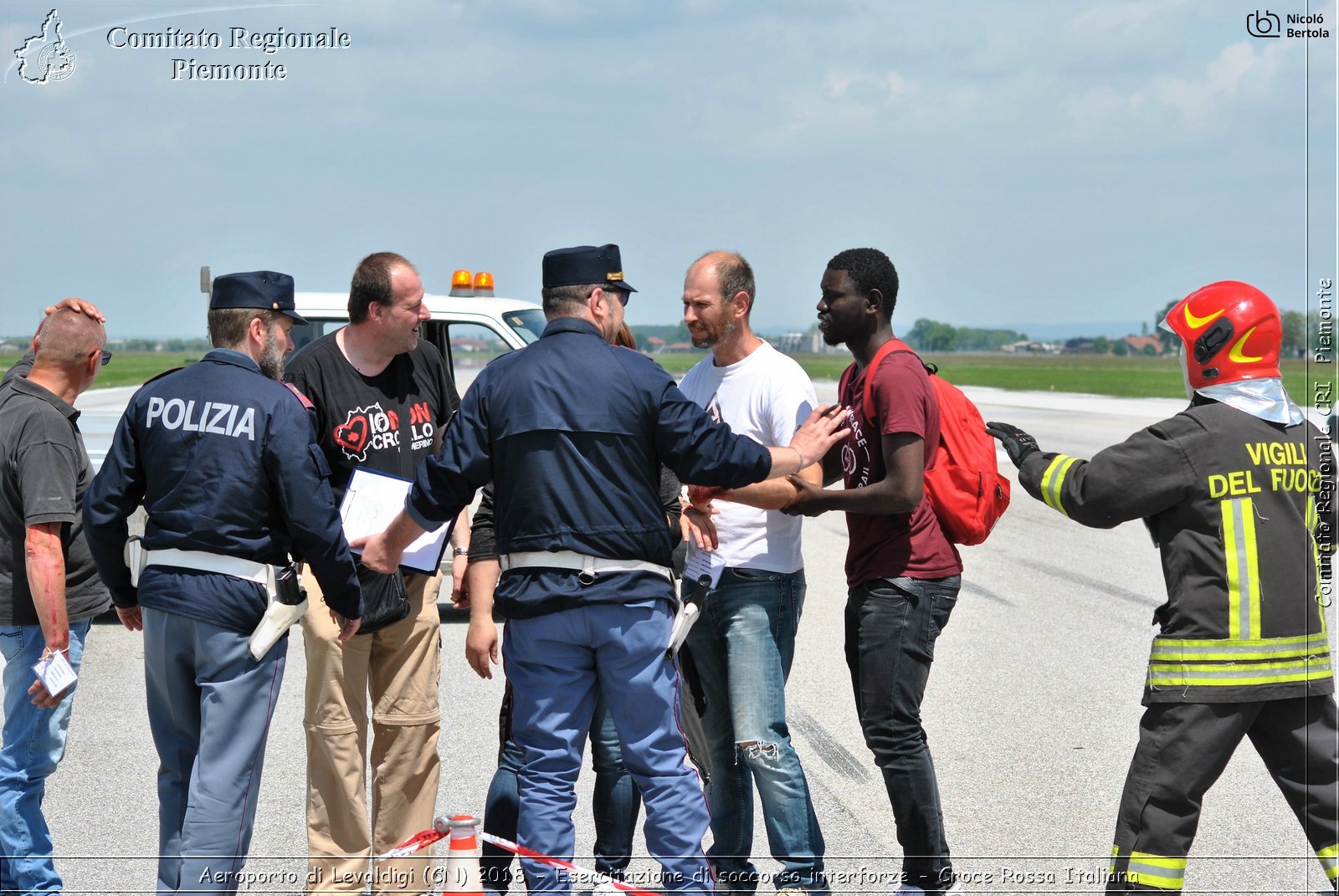 Aeroporto di Levaldigi (CN) 2018 - Esercitazione di Soccorso interforze - Croce Rossa Italiana- Comitato Regionale del Piemonte