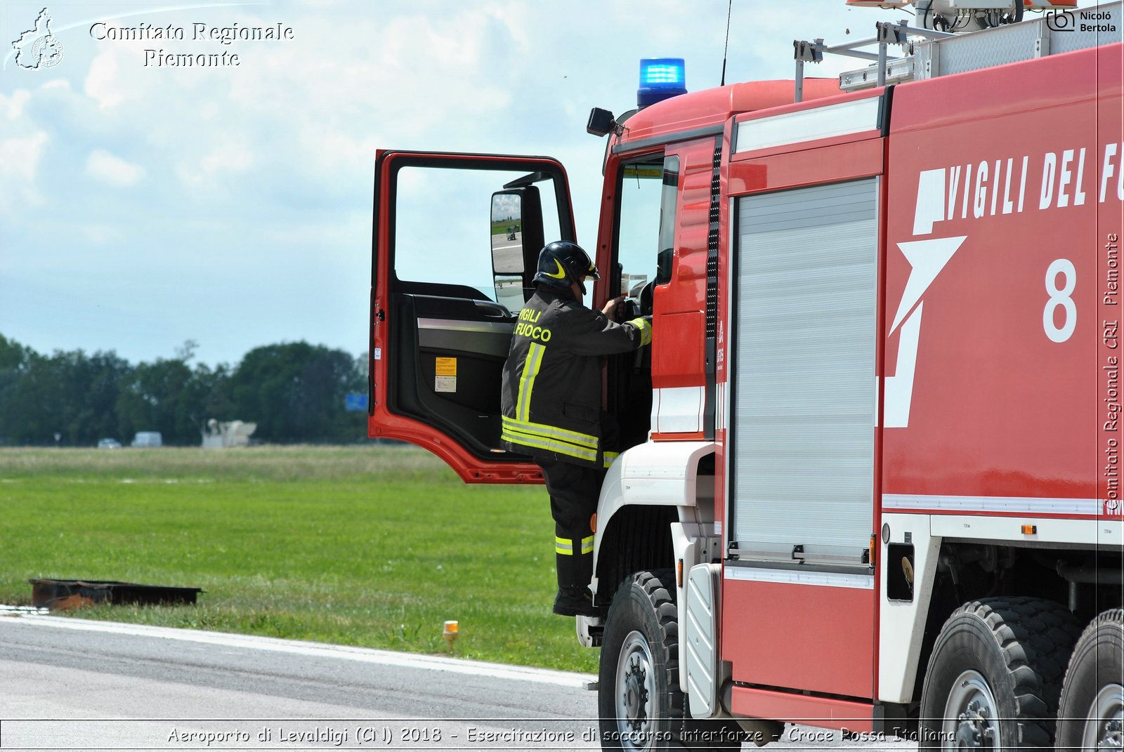 Aeroporto di Levaldigi (CN) 2018 - Esercitazione di Soccorso interforze - Croce Rossa Italiana- Comitato Regionale del Piemonte