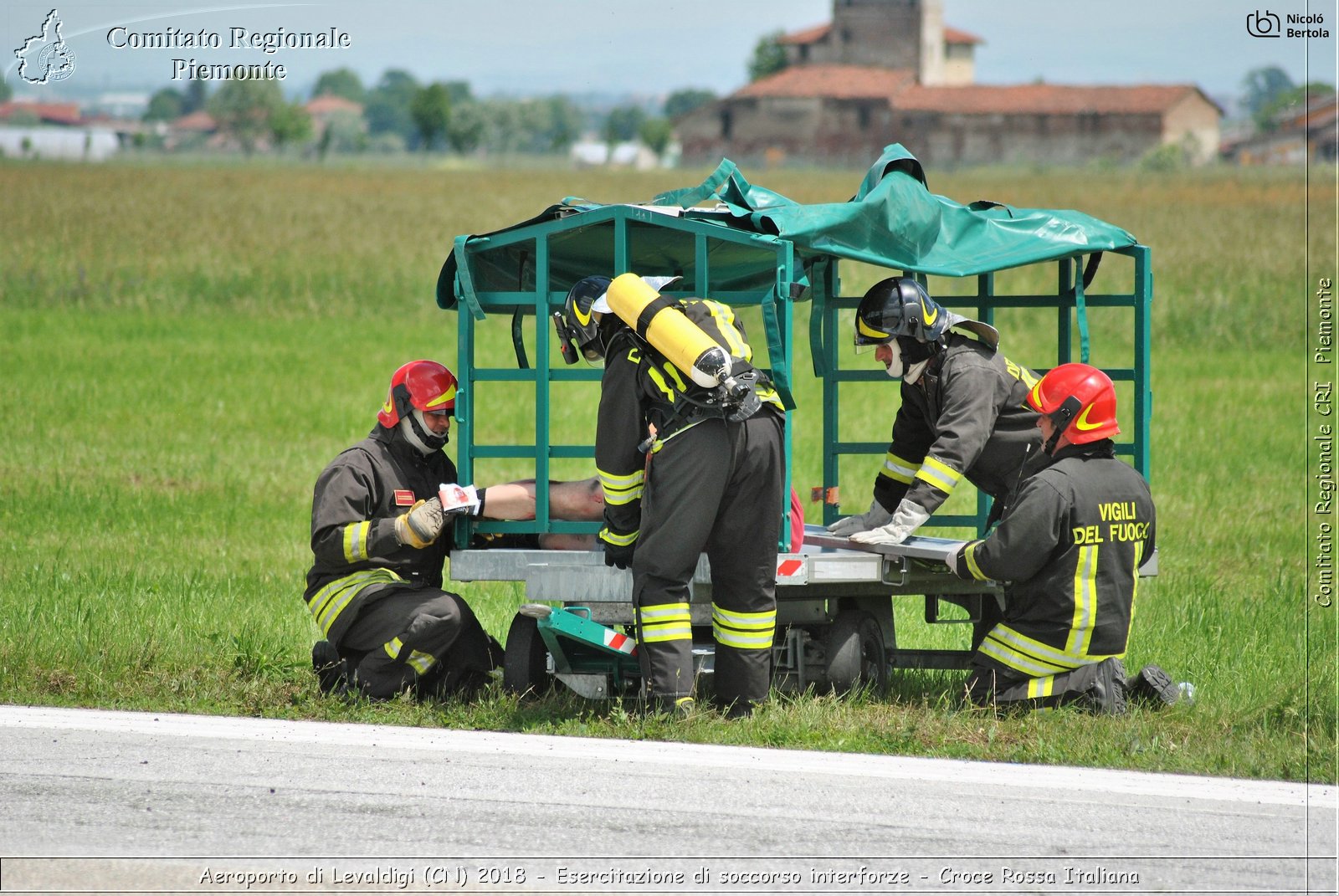 Aeroporto di Levaldigi (CN) 2018 - Esercitazione di Soccorso interforze - Croce Rossa Italiana- Comitato Regionale del Piemonte