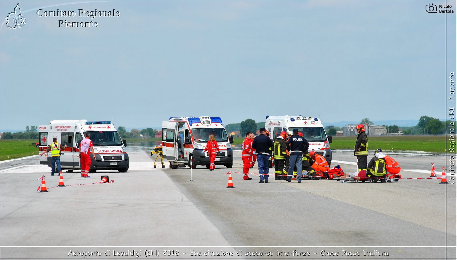 Aeroporto di Levaldigi (CN) 2018 - Esercitazione di Soccorso interforze - Croce Rossa Italiana- Comitato Regionale del Piemonte