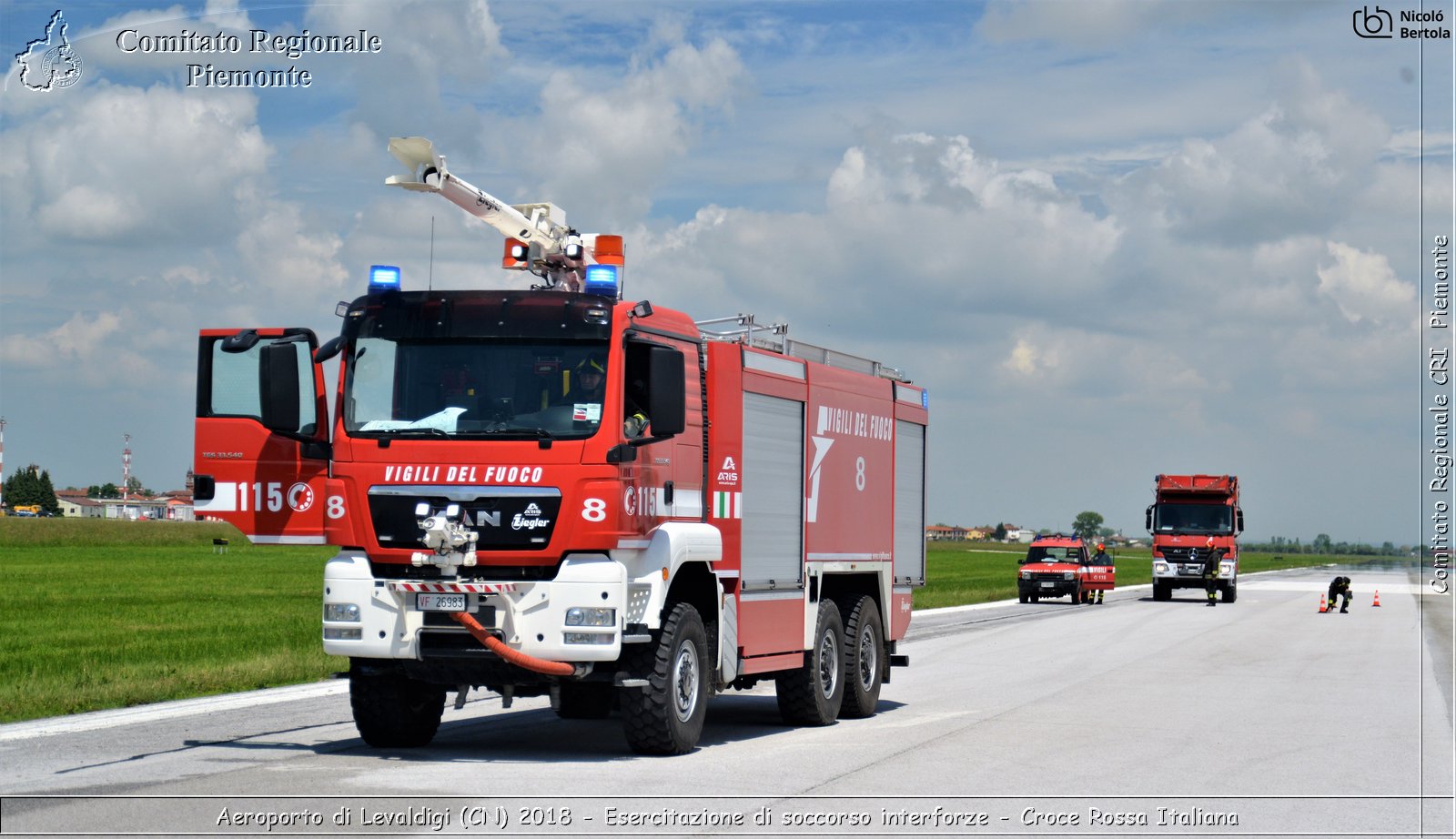 Aeroporto di Levaldigi (CN) 2018 - Esercitazione di Soccorso interforze - Croce Rossa Italiana- Comitato Regionale del Piemonte