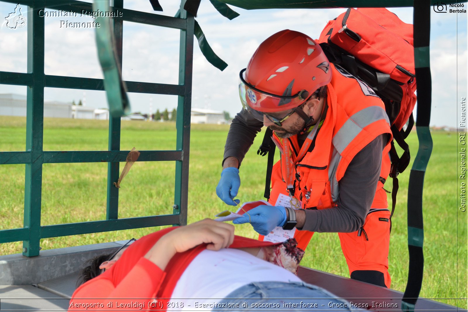 Aeroporto di Levaldigi (CN) 2018 - Esercitazione di Soccorso interforze - Croce Rossa Italiana- Comitato Regionale del Piemonte