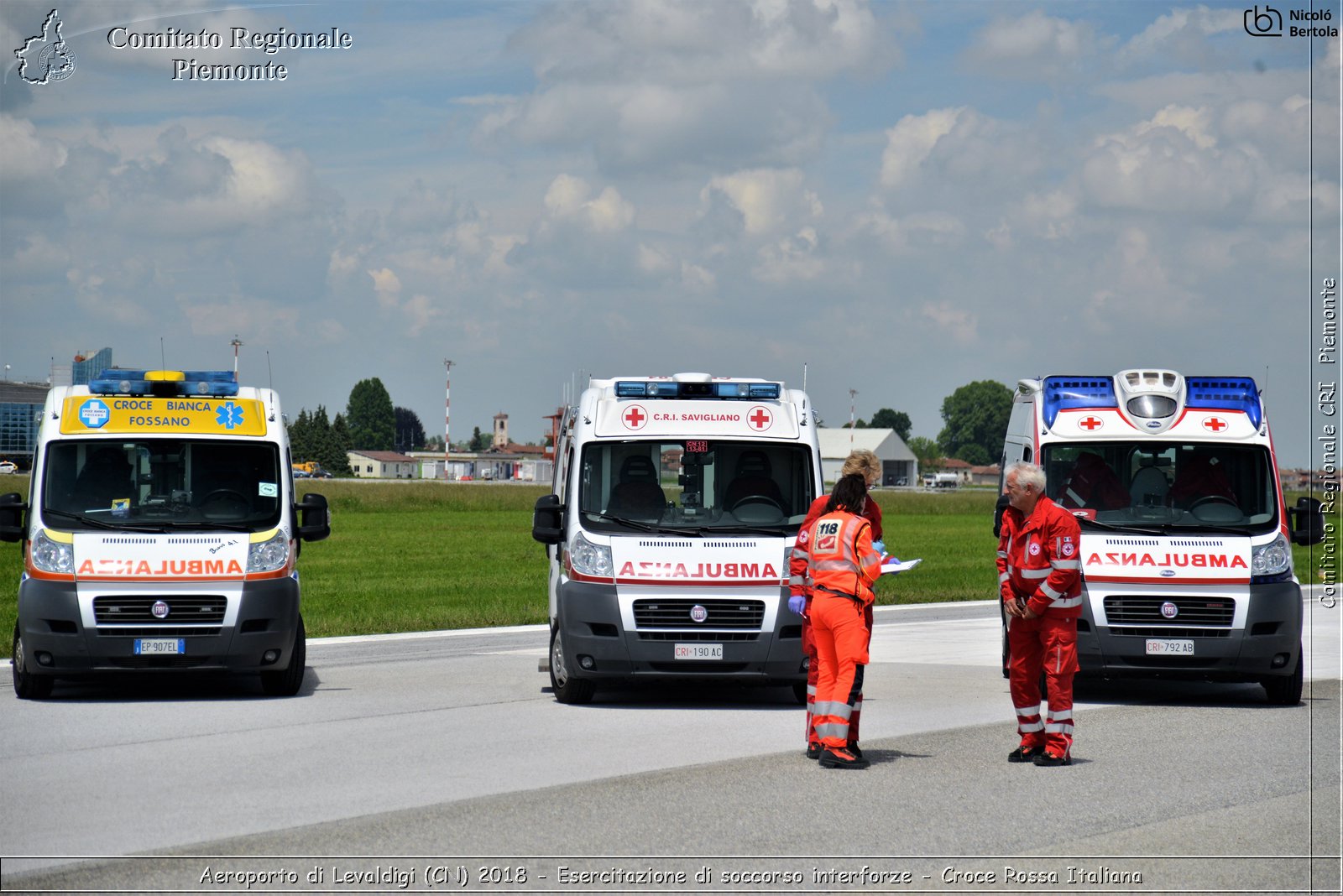 Aeroporto di Levaldigi (CN) 2018 - Esercitazione di Soccorso interforze - Croce Rossa Italiana- Comitato Regionale del Piemonte