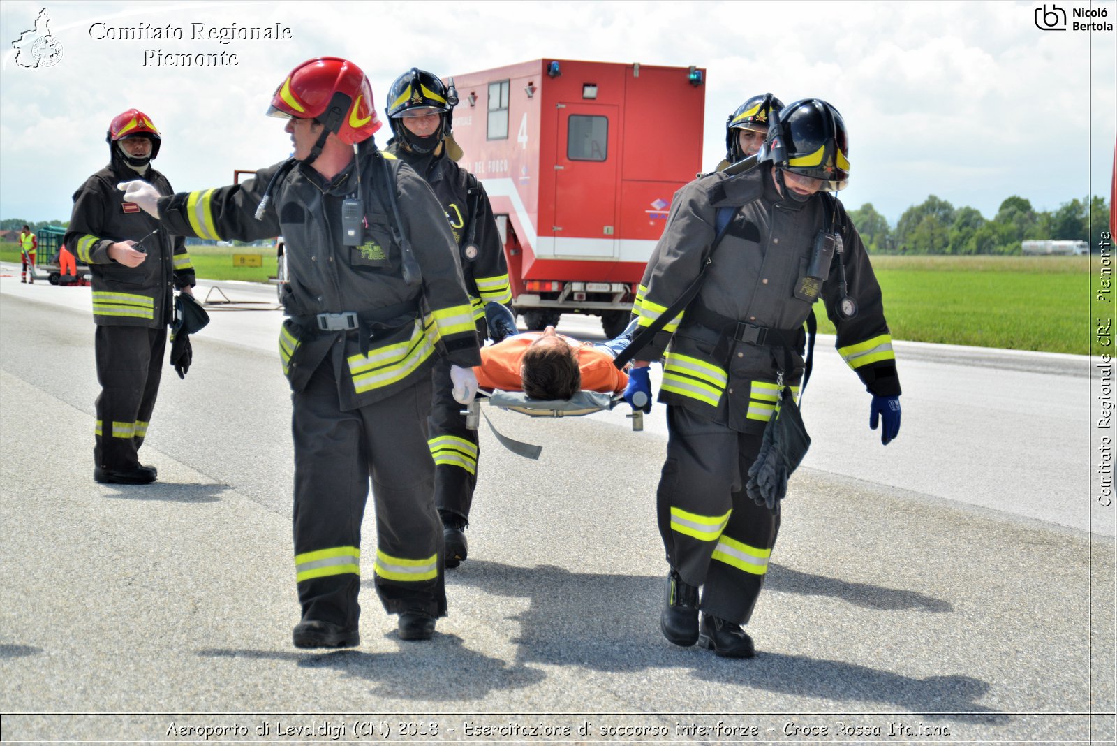 Aeroporto di Levaldigi (CN) 2018 - Esercitazione di Soccorso interforze - Croce Rossa Italiana- Comitato Regionale del Piemonte