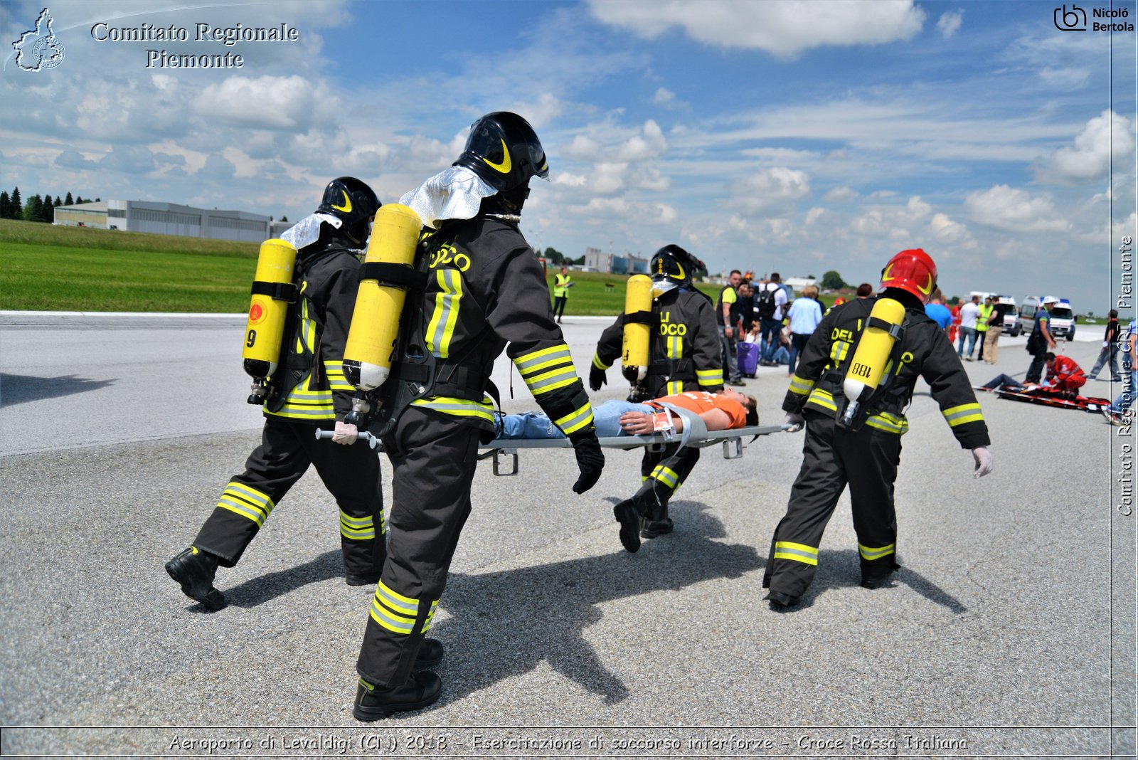 Aeroporto di Levaldigi (CN) 2018 - Esercitazione di Soccorso interforze - Croce Rossa Italiana- Comitato Regionale del Piemonte