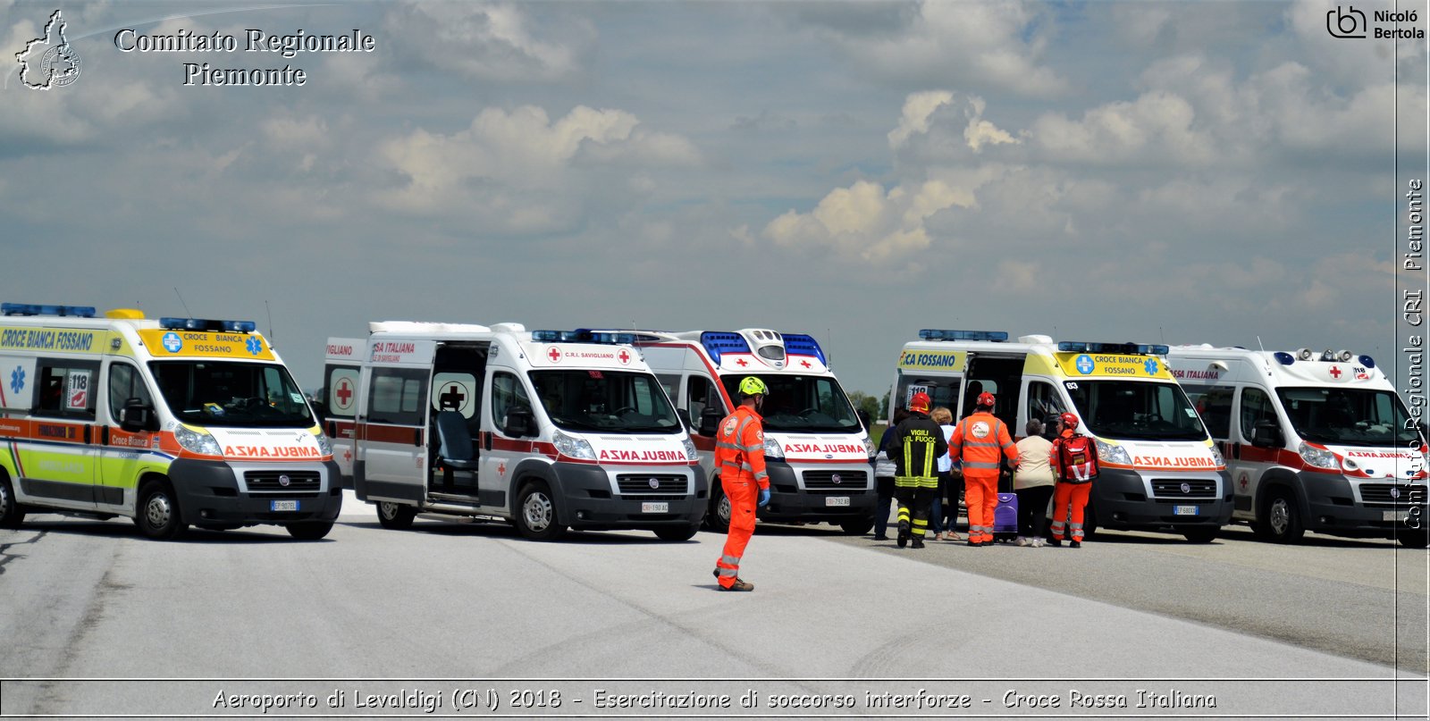 Aeroporto di Levaldigi (CN) 2018 - Esercitazione di Soccorso interforze - Croce Rossa Italiana- Comitato Regionale del Piemonte