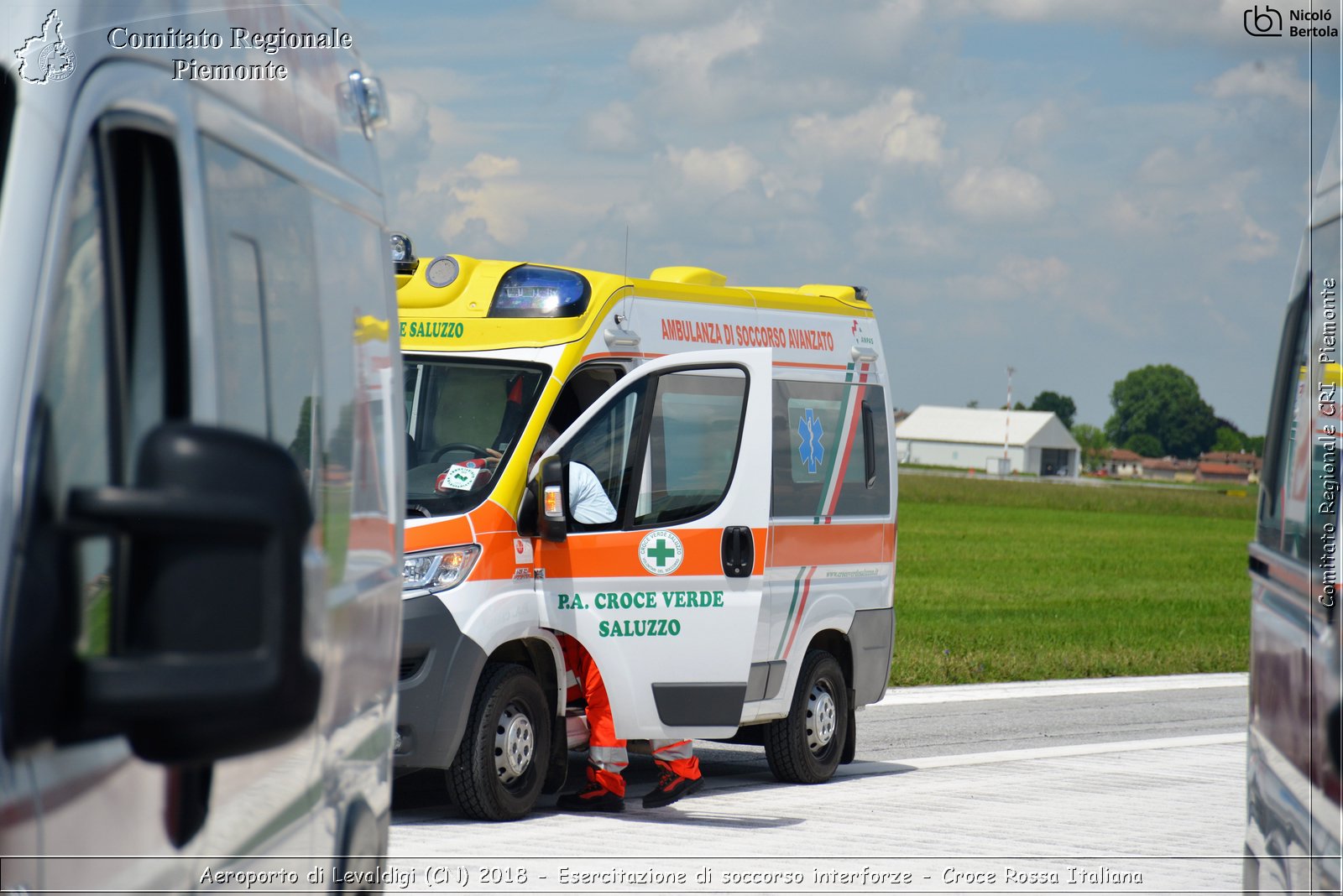 Aeroporto di Levaldigi (CN) 2018 - Esercitazione di Soccorso interforze - Croce Rossa Italiana- Comitato Regionale del Piemonte