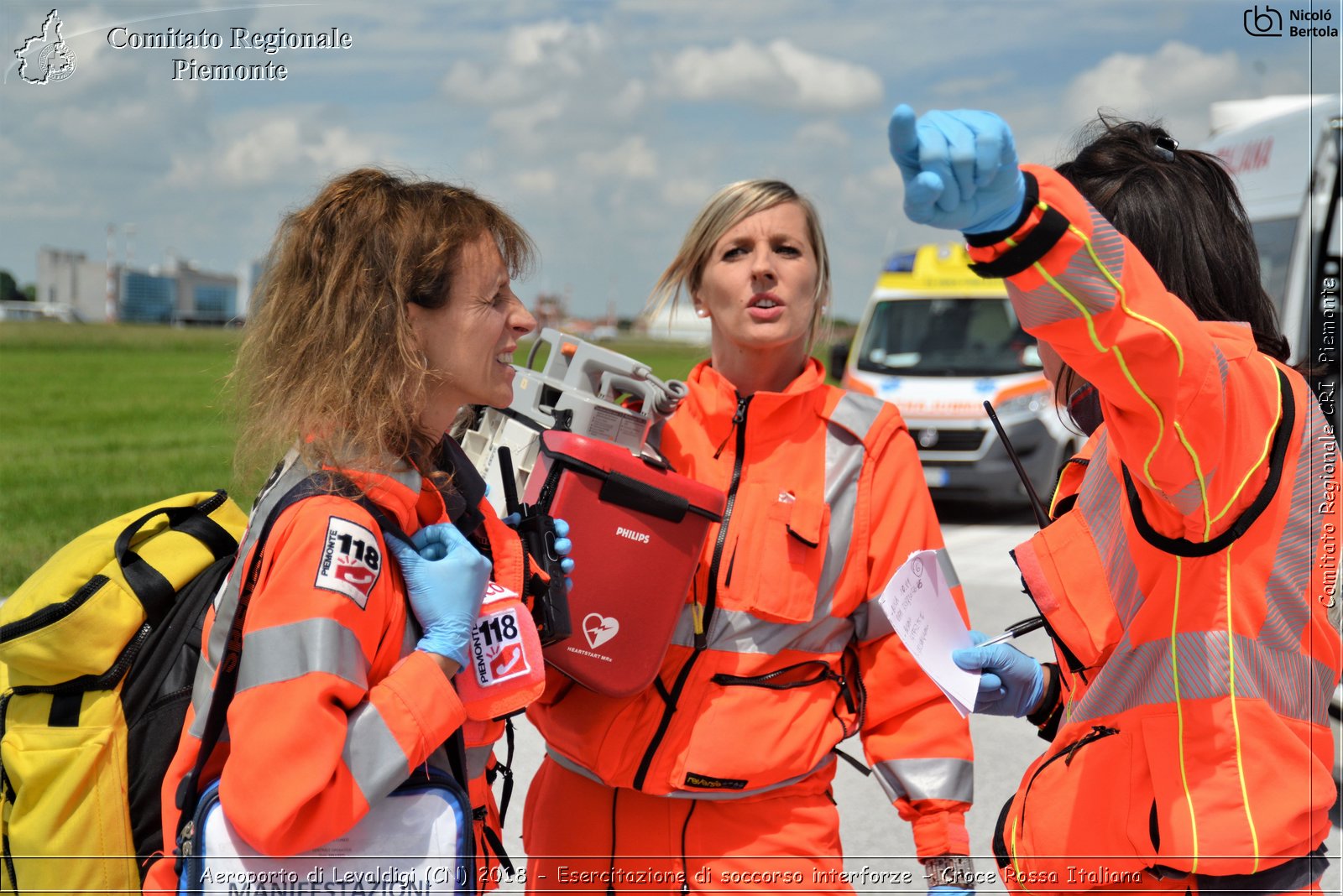 Aeroporto di Levaldigi (CN) 2018 - Esercitazione di Soccorso interforze - Croce Rossa Italiana- Comitato Regionale del Piemonte