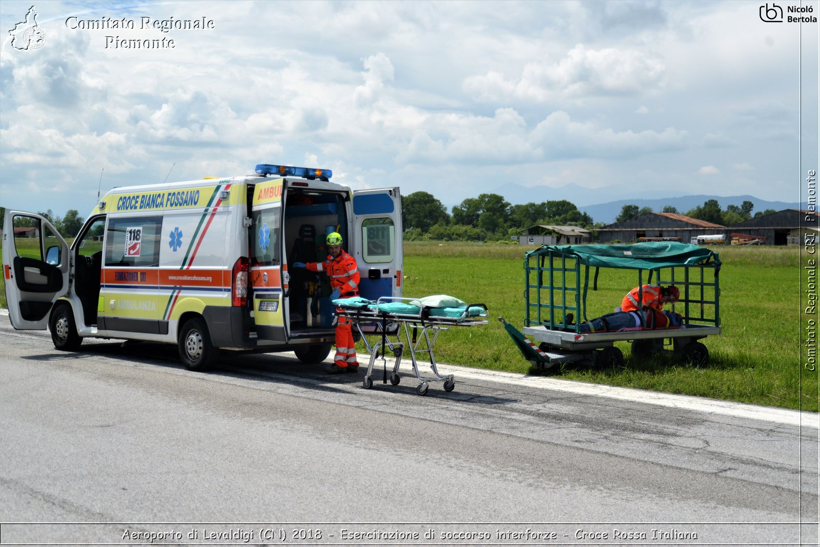 Aeroporto di Levaldigi (CN) 2018 - Esercitazione di Soccorso interforze - Croce Rossa Italiana- Comitato Regionale del Piemonte